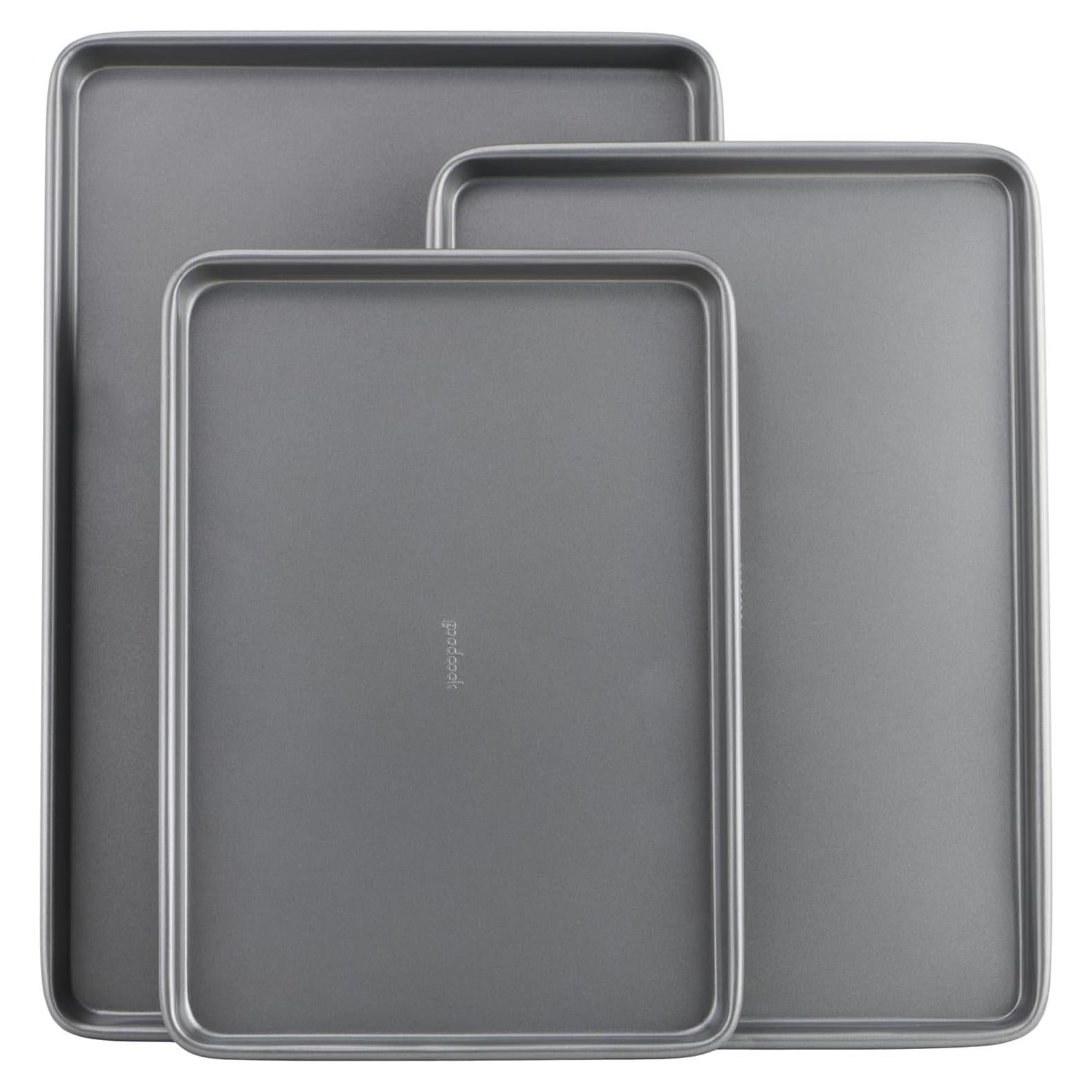 Juego de bandejas para hornear GoodCook 3 piezas antiadherente