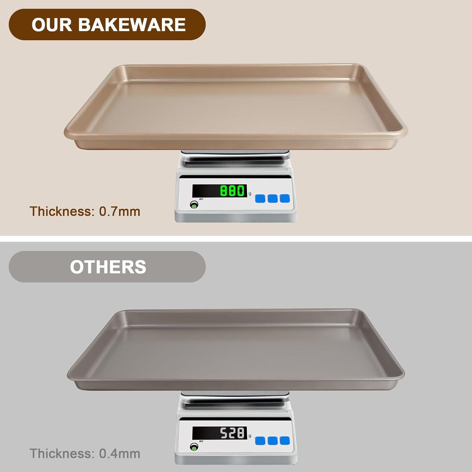 Juego de Bandejas para Hornear Deedro 3 Piezas Antiadhesivas