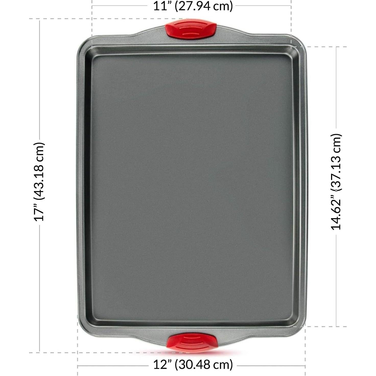 Juego de Bandejas para Hornear Boxiki Kitchen - Set de 3, Acero al Carbono Antiadherente