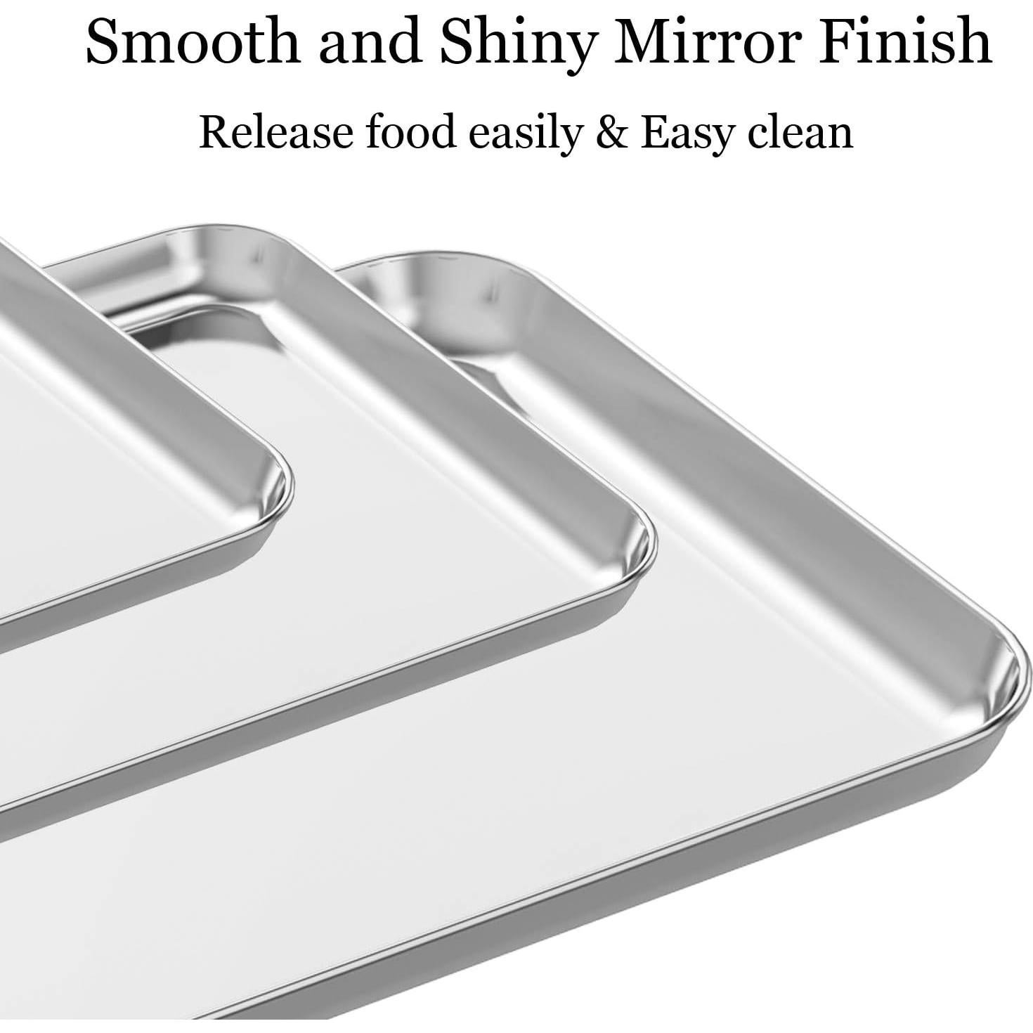 Juego de bandejas para hornear Wildone 3 piezas acero inoxidable 23-41 cm