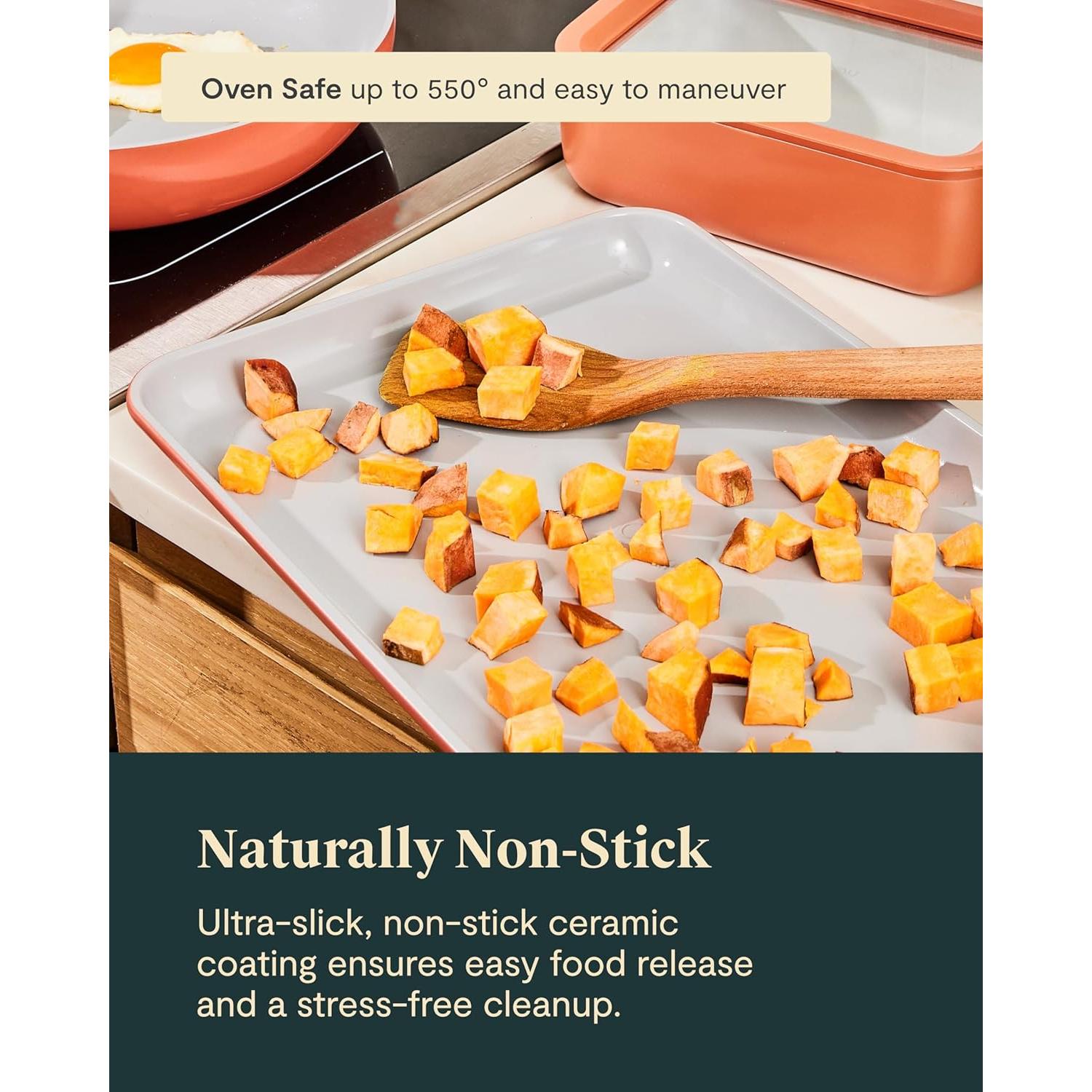 Hoja para Hornear Cerámica Caraway Mediana 25.4x38.1cm Crema