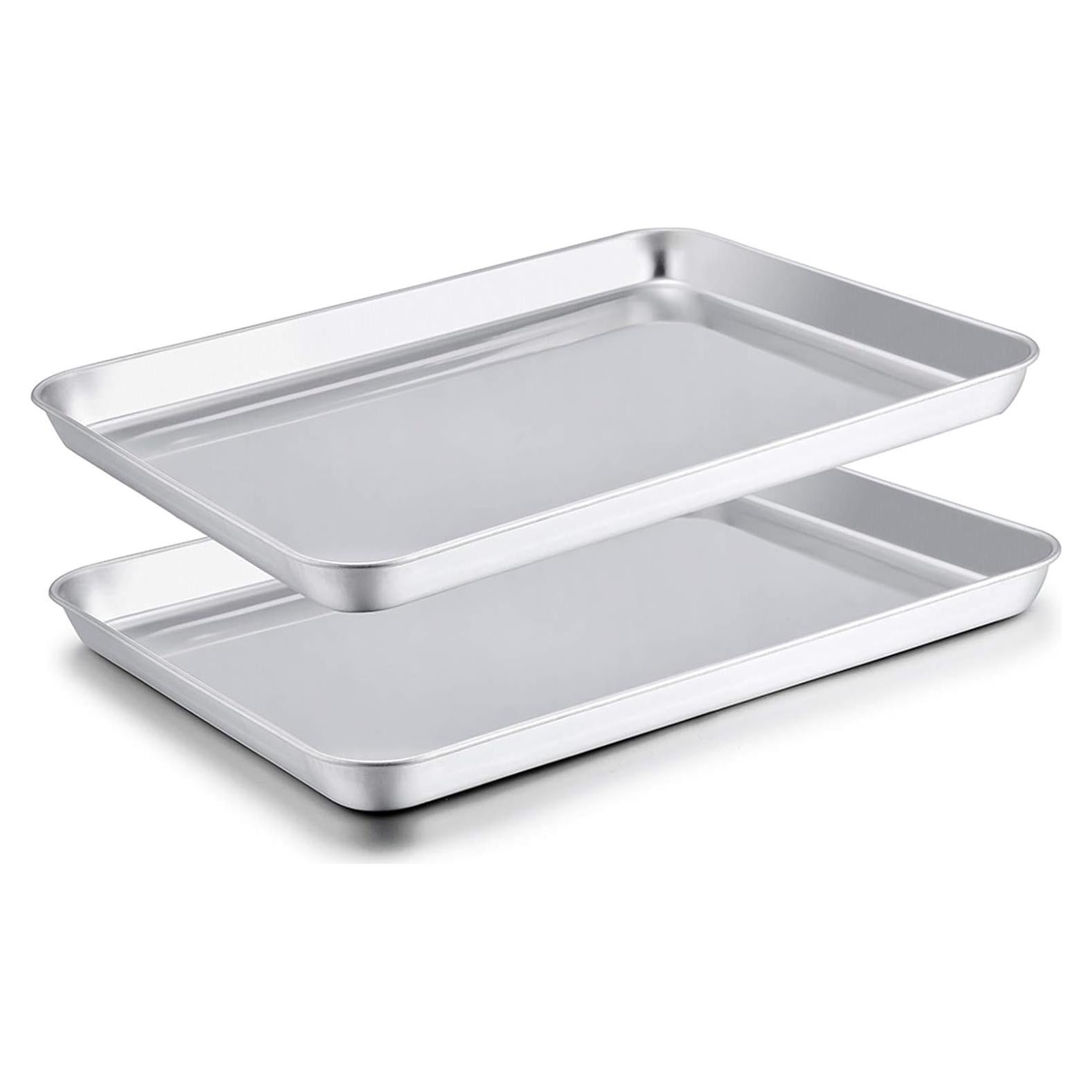 Juego de 2 bandejas para hornear TeamFar de acero inoxidable