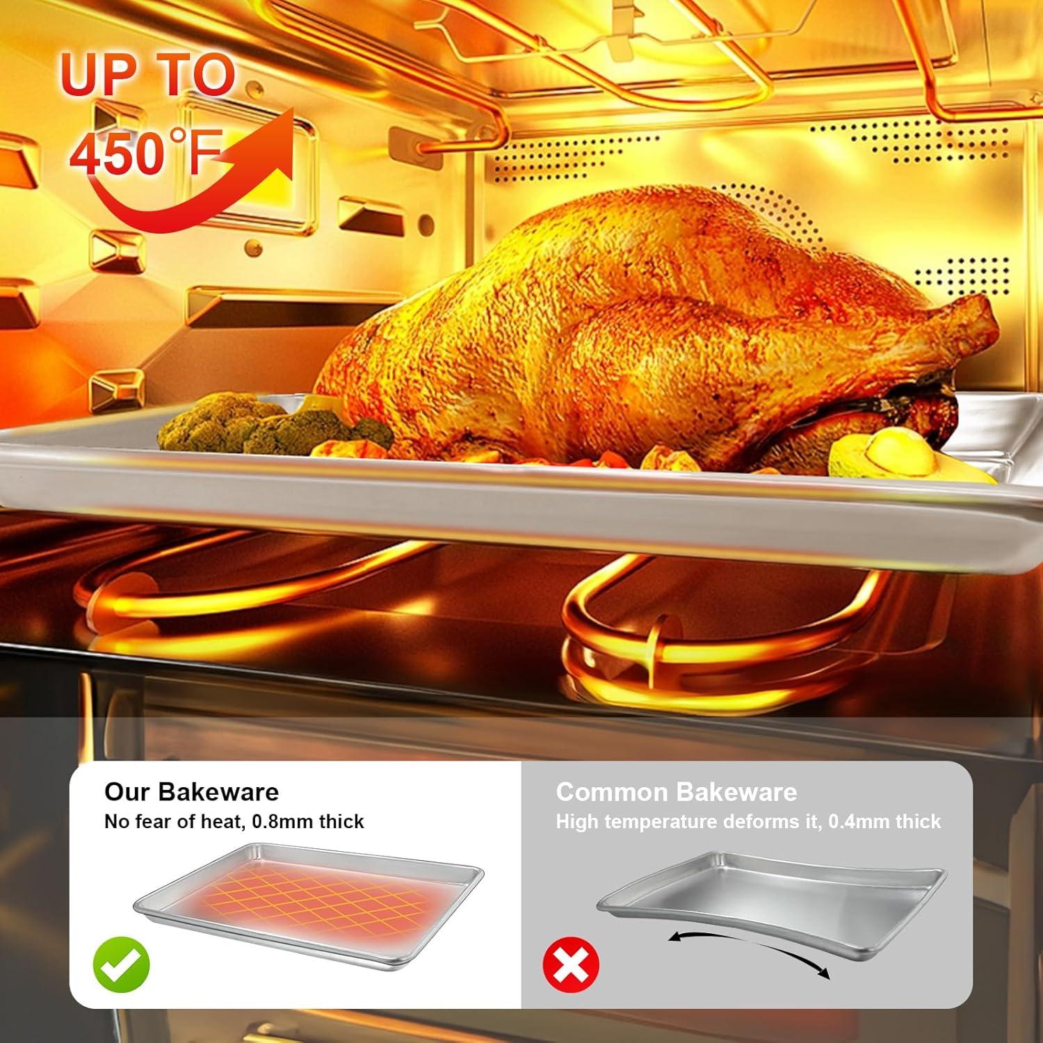 Juego de bandejas para hornear EWFEN 46x33 cm aluminio antiadherente