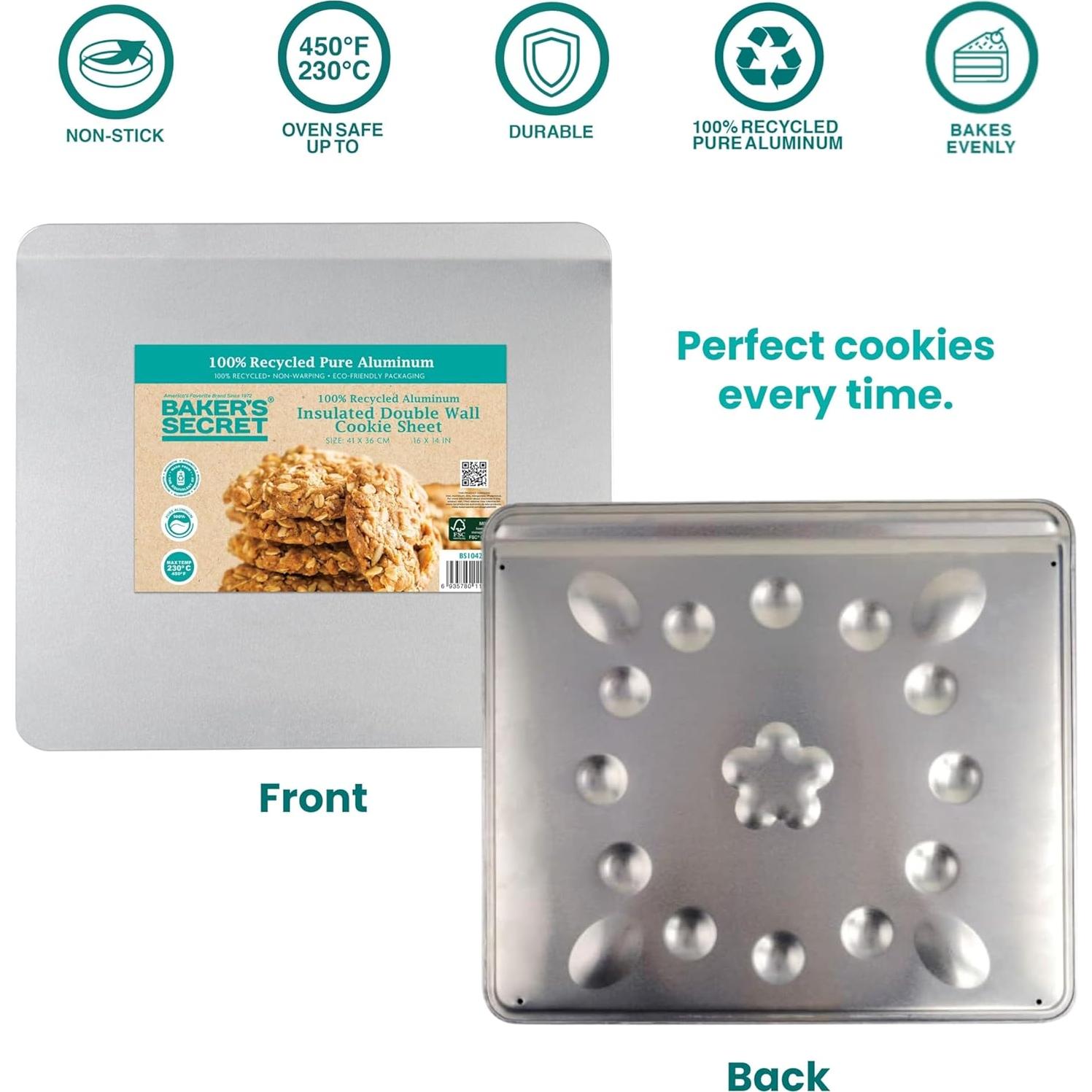 Bandeja para galletas aislada Baker's Secret 2 piezas 40.64 cm