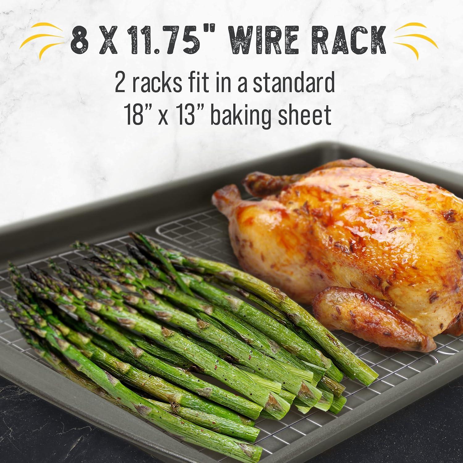 Rejilla de Enfriamiento Checkered Chef Acero Inoxidable 2 Pzas 20.3x29.8cm