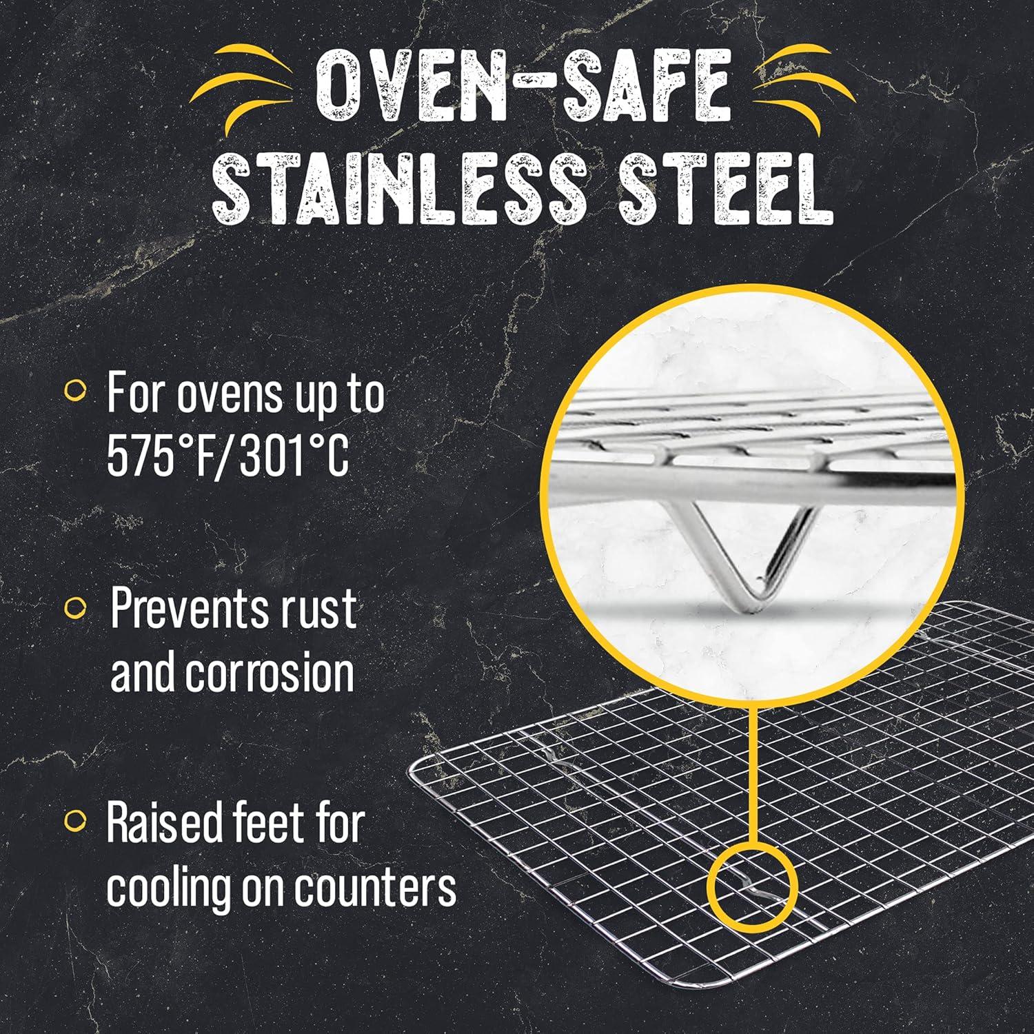 Rejilla de Enfriamiento Checkered Chef Acero Inoxidable 2 Pzas 20.3x29.8cm