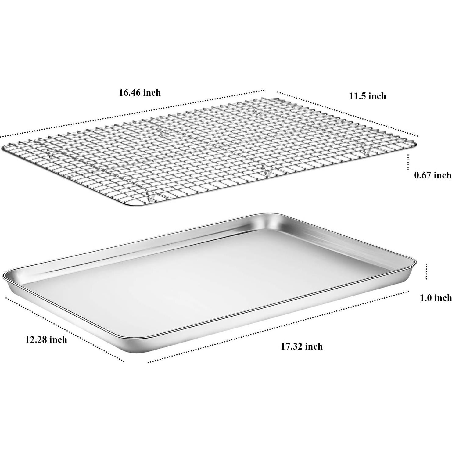 Juego de bandejas para hornear Deedro 43.9x31.2cm acero inoxidable