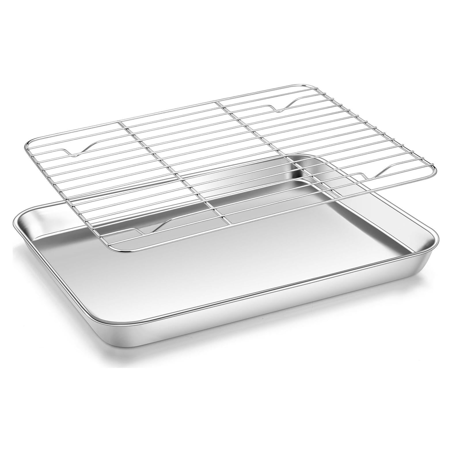 Bandeja para Hornear Homikit con Rejilla 31.5x24.4 cm Acero Inoxidable