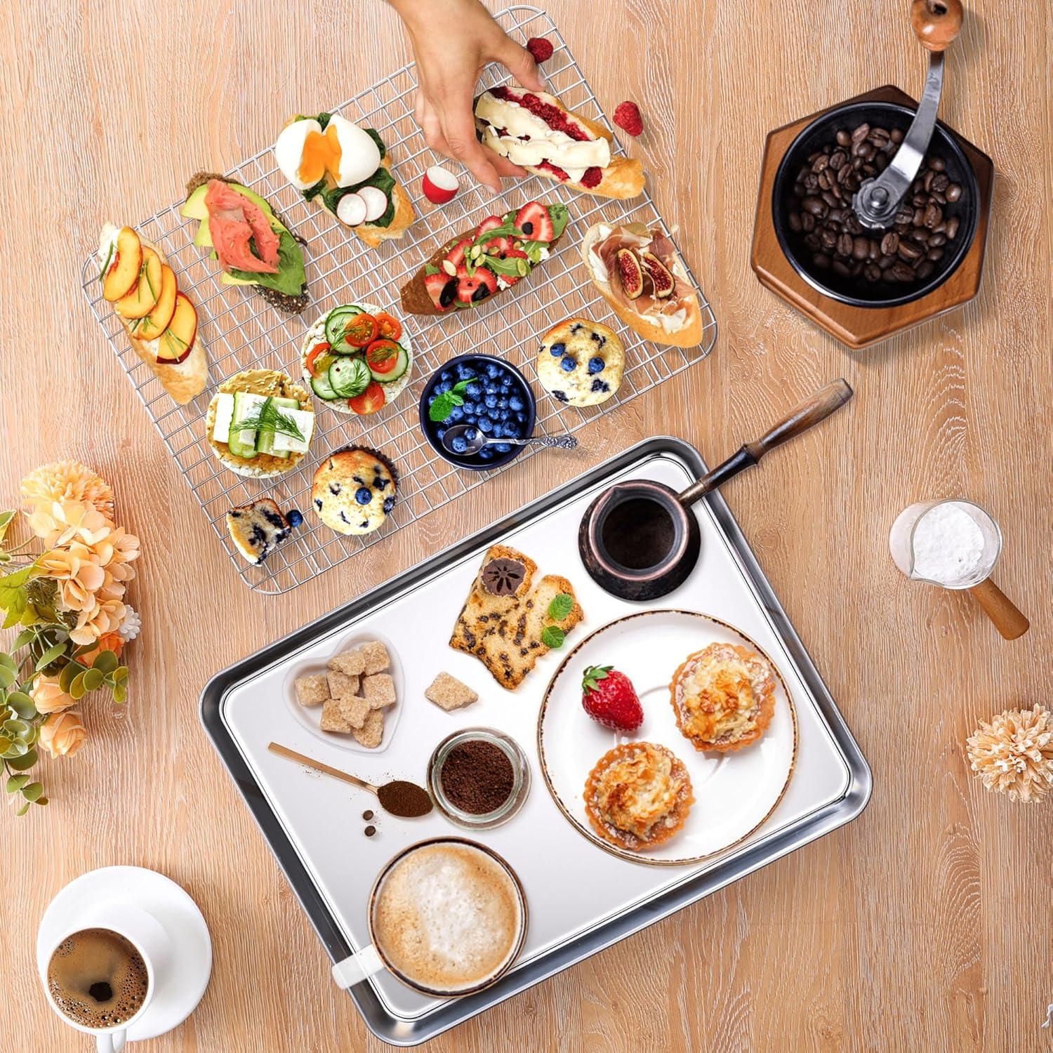 Bandeja para Hornear Homikit 40.6x30.5cm Acero Inoxidable