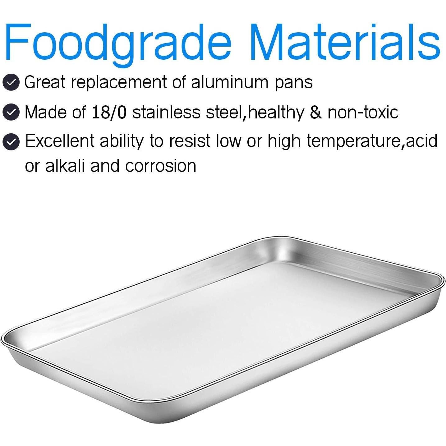 Juego de 2 bandejas para hornear Bastwe 40.5x30.4 cm Acero Inoxidable