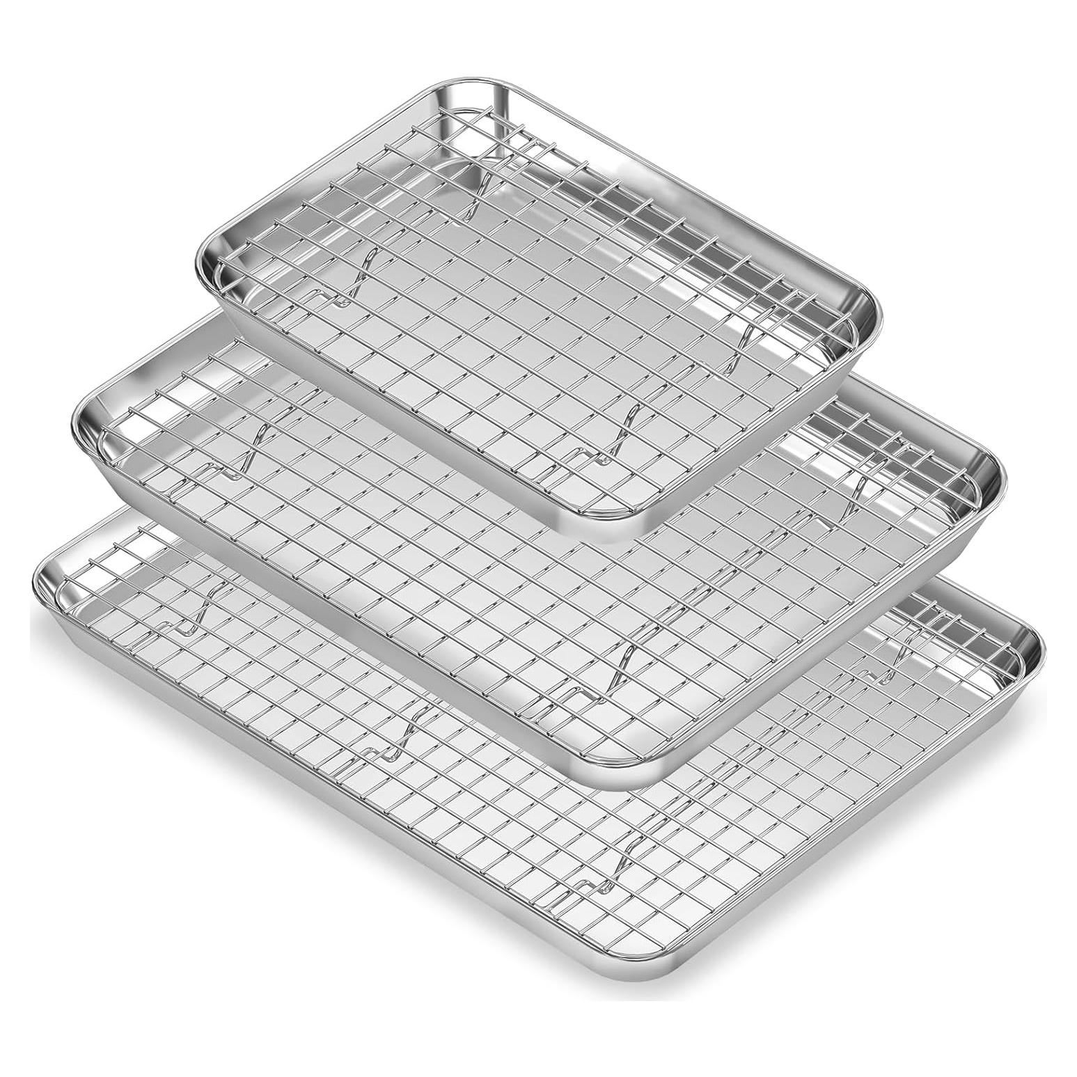 Juego de 3 Bandejas para Galletas Fire More Acero Inoxidable 23/30/41 cm