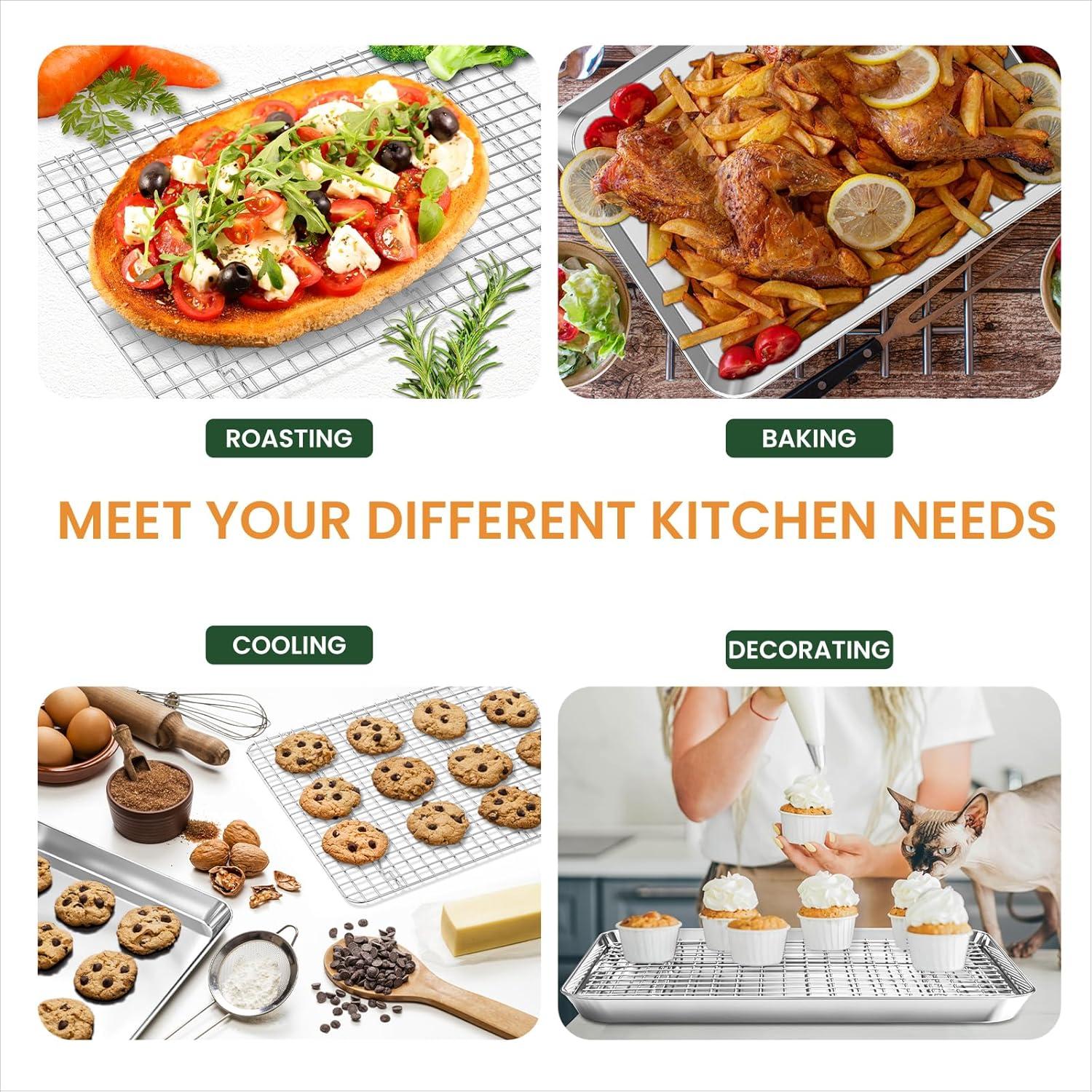 Juego de 3 Bandejas para Galletas Fire More Acero Inoxidable 23/30/41 cm