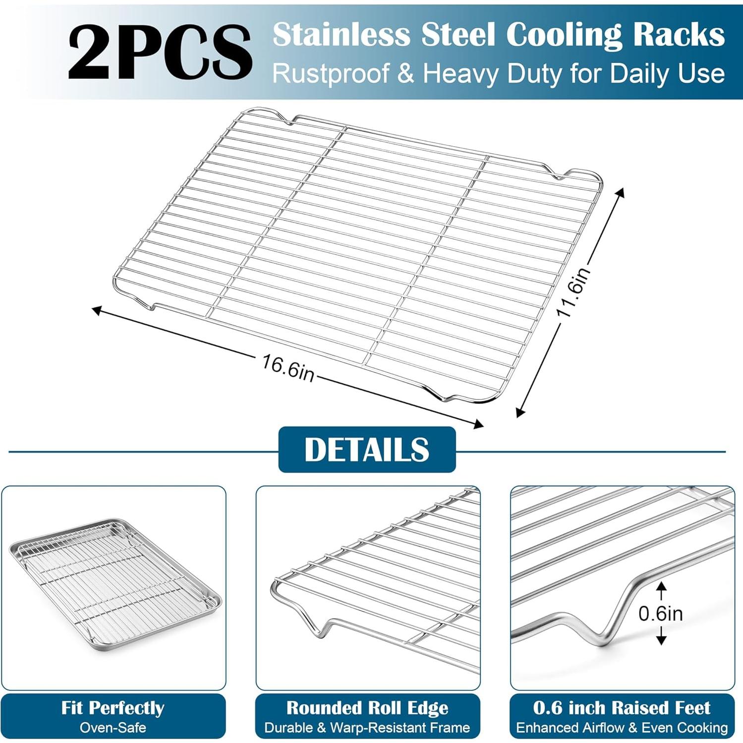Bandeja para Hornear E-far 45 x 33 cm Acero Inoxidable