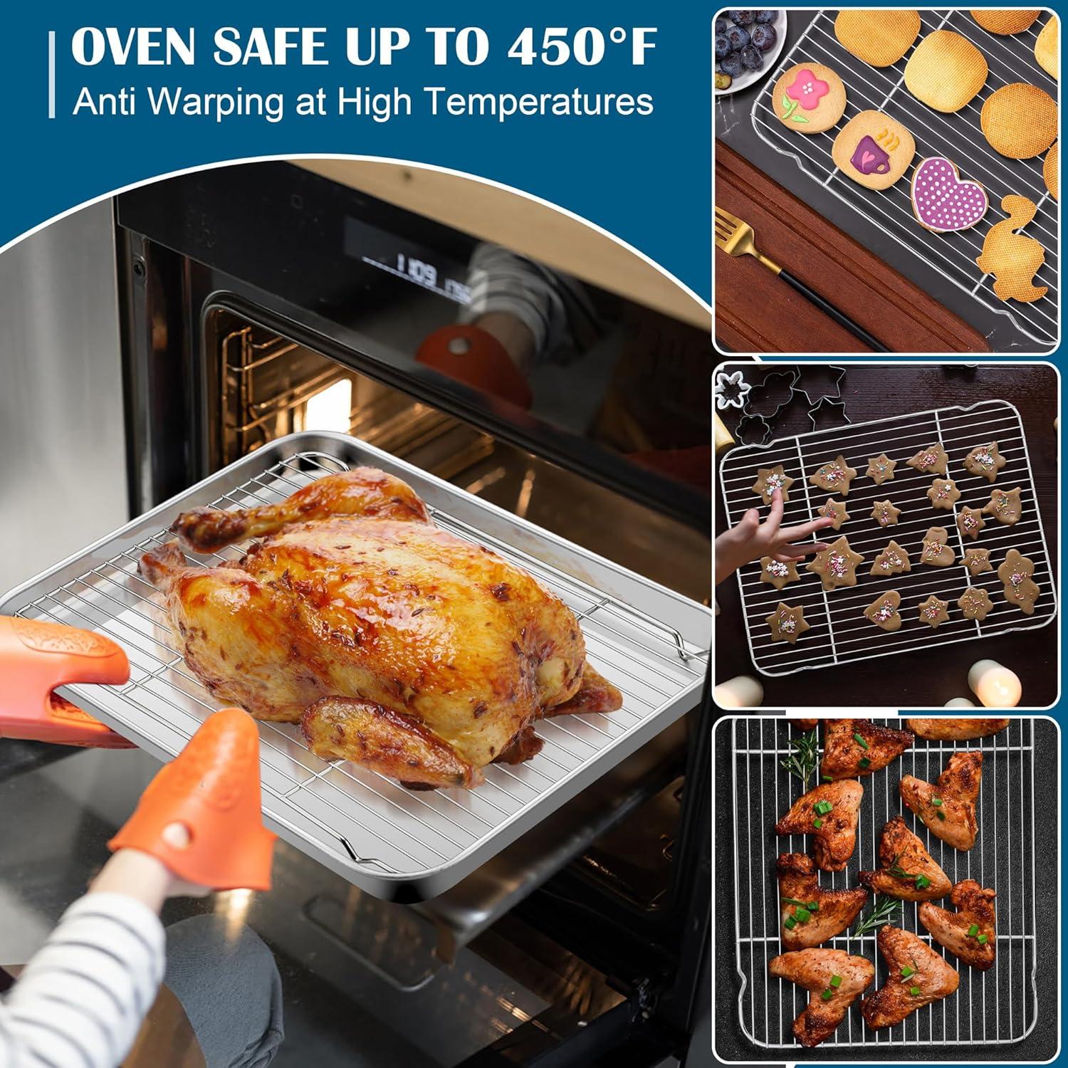 Bandeja para Hornear E-far 45 x 33 cm Acero Inoxidable