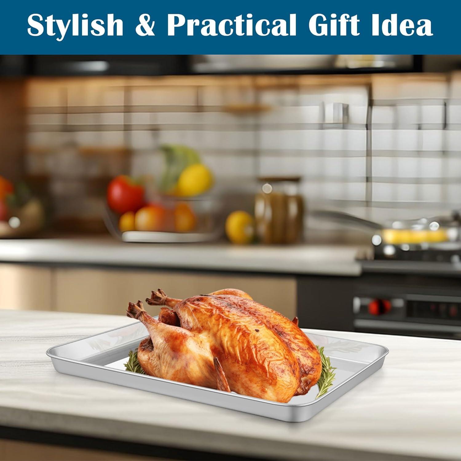 Bandeja para Hornear E-far 45 x 33 cm Acero Inoxidable