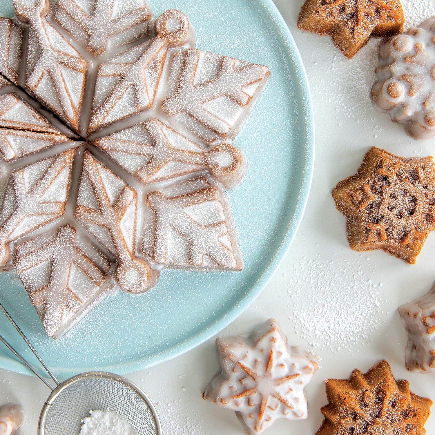 Sartén para Pastelitos Copo de Nieve Nordic Ware 3 Tazas