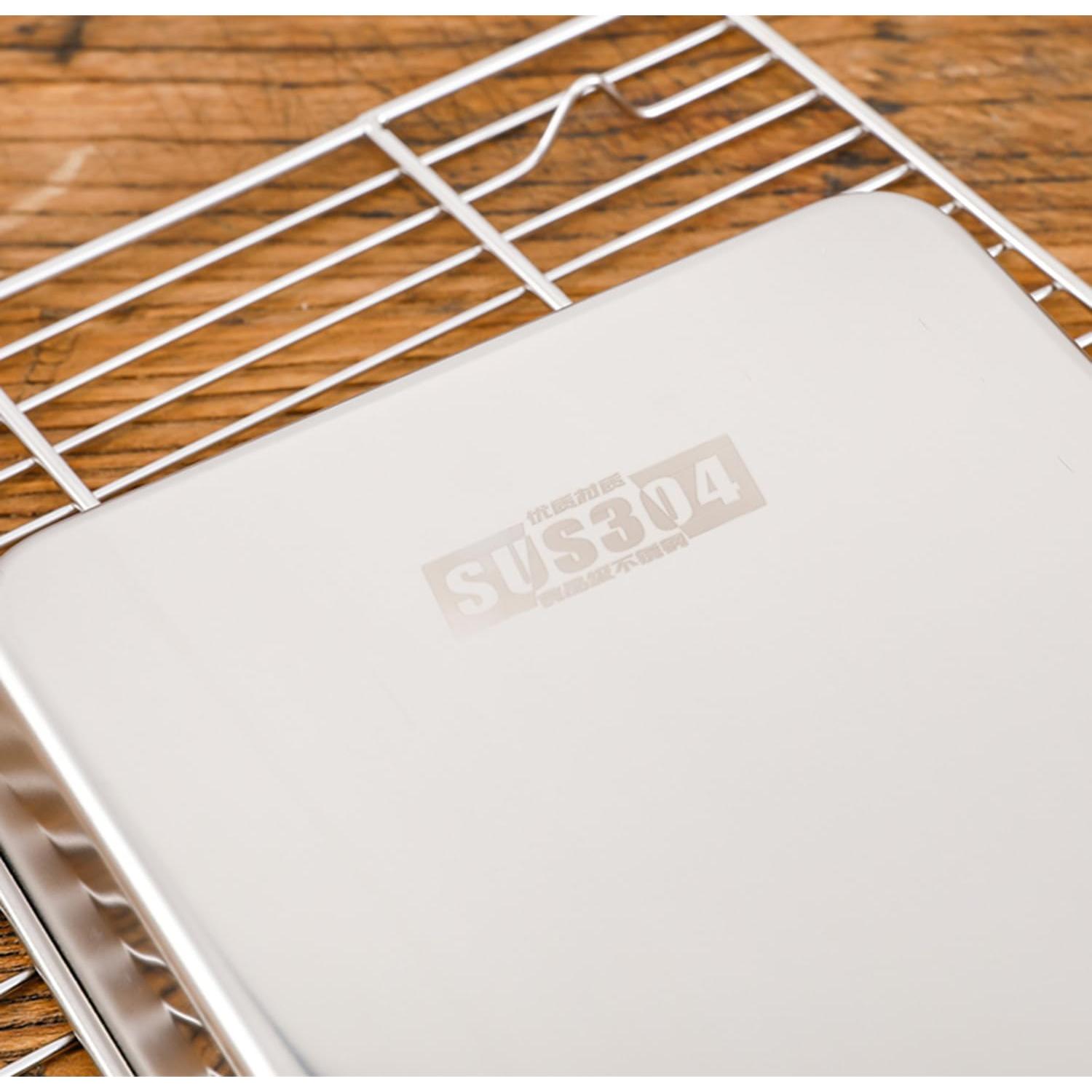 Bandejas para Hornear HYTK Acero Inoxidable 304 2 Piezas 23.6x17.5 cm