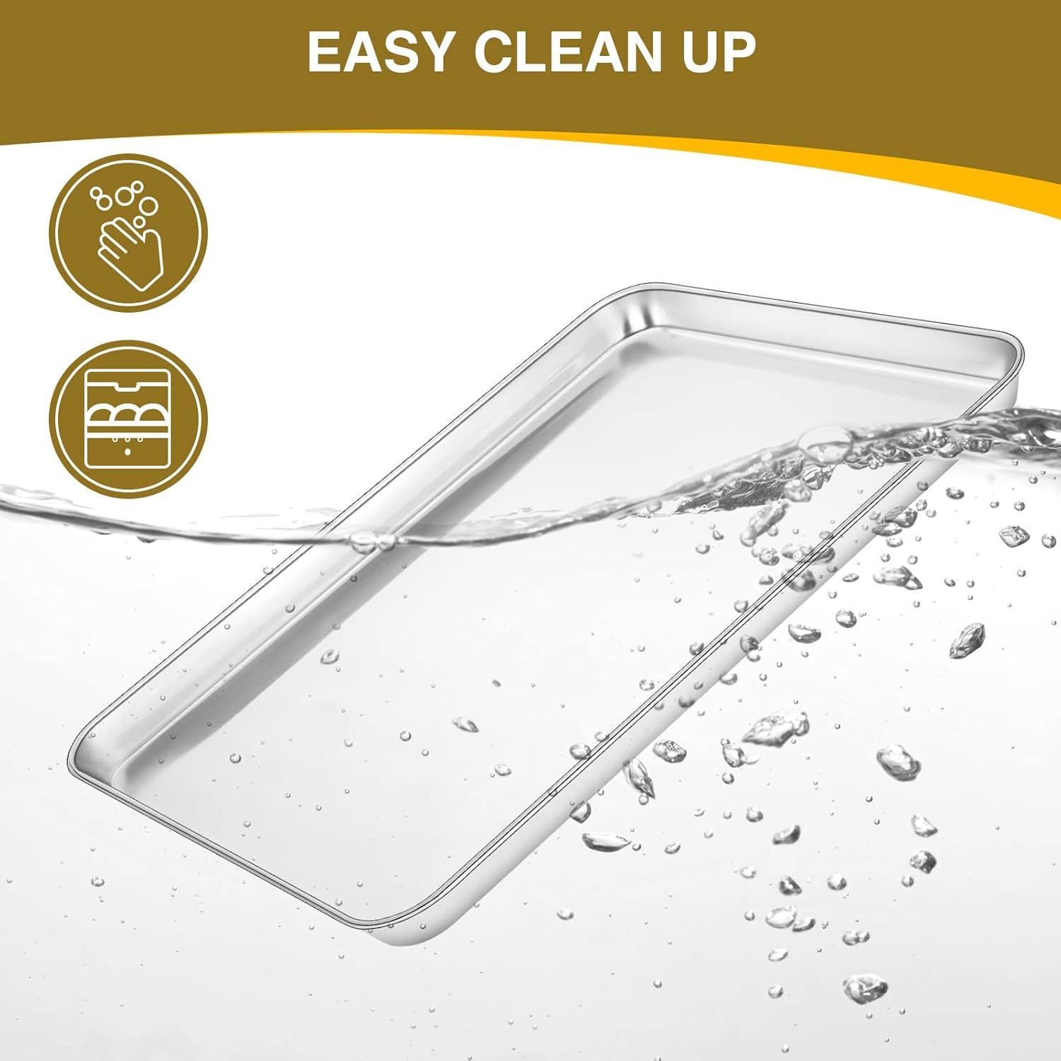 Juego de bandejas para hornear Wildone 6 piezas acero inoxidable