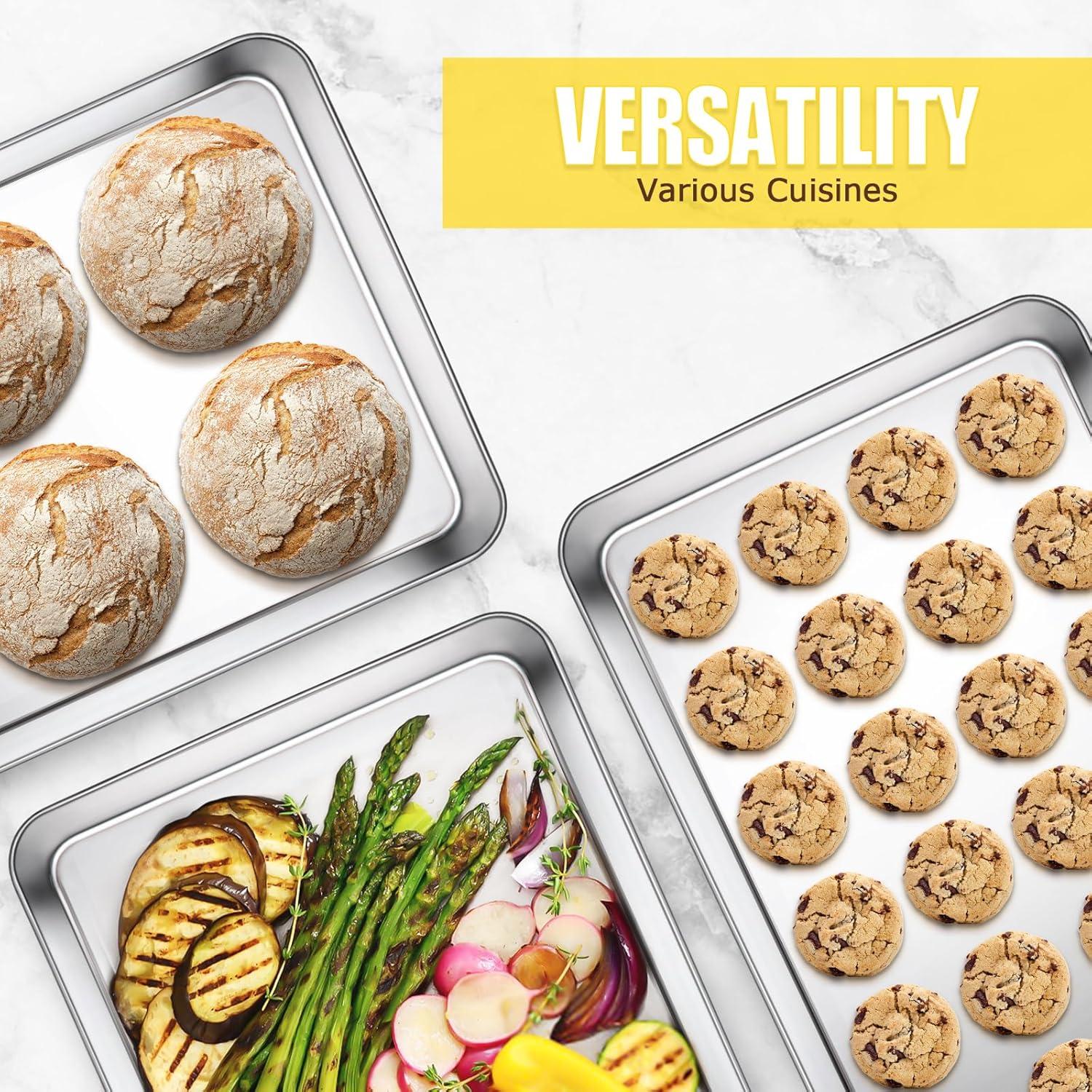 Bandeja para Hornear Terlulu Acero Inoxidable 40.6x30.5cm 2 Piezas