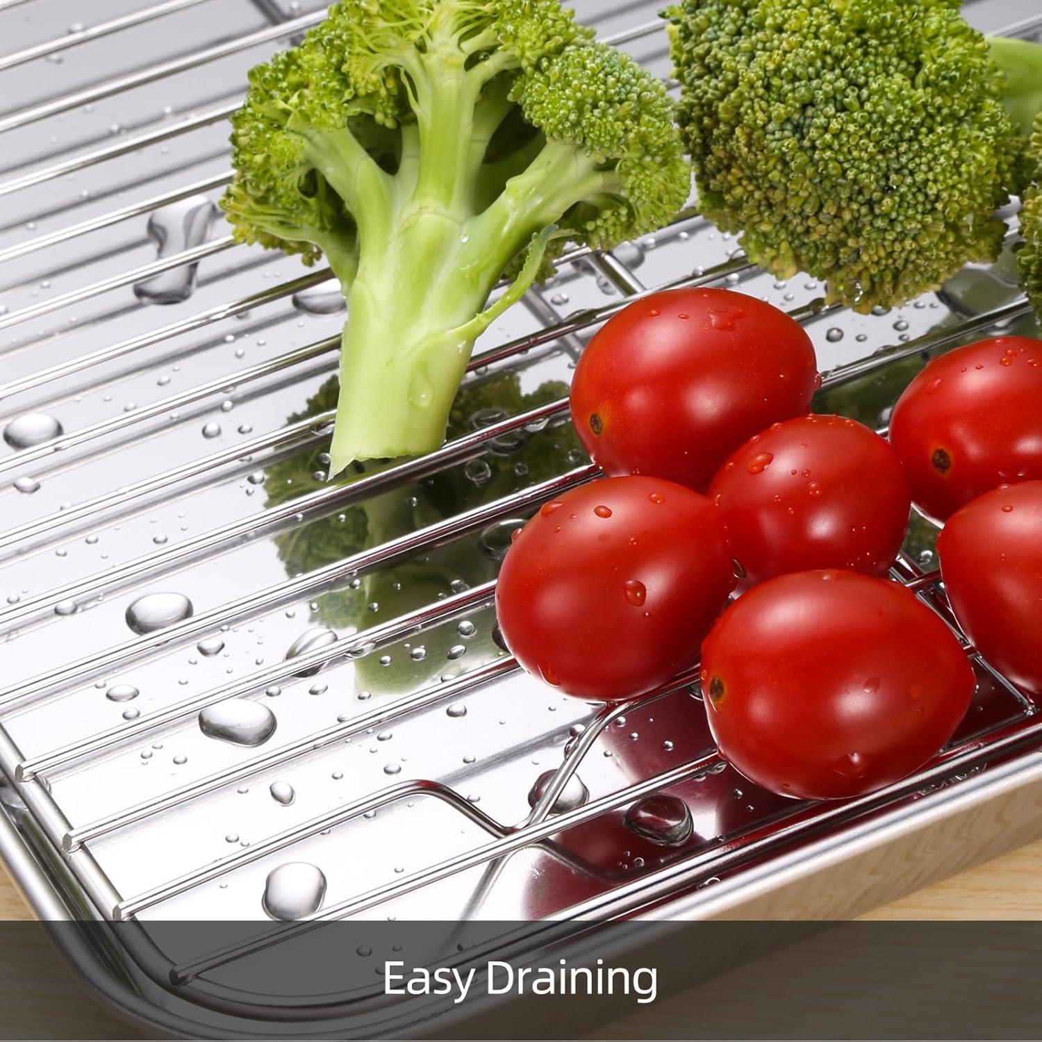 Juego de bandejas para hornear Amrules 3 tamaños acero inoxidable