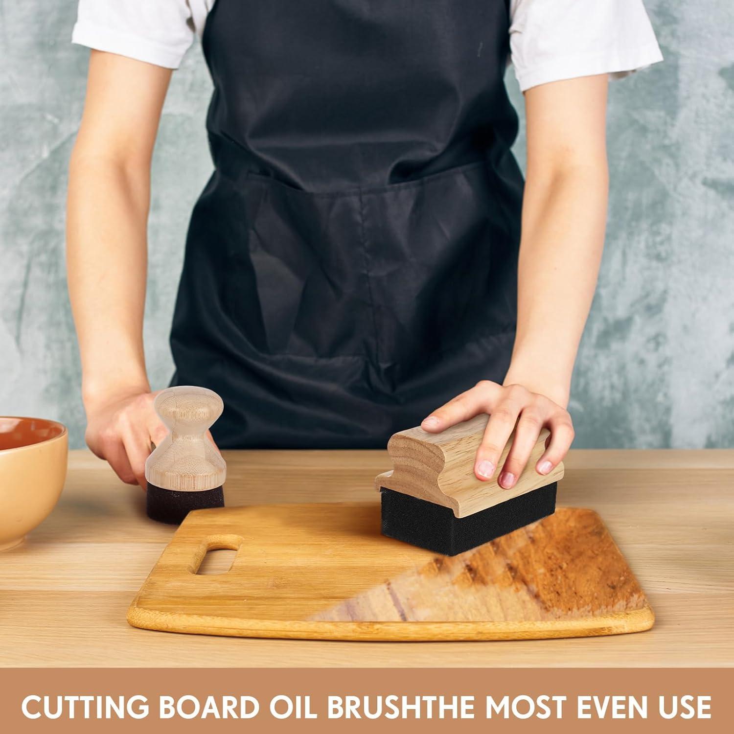 Aplicador de Cera de Aceite Qinyoung 2 Pcs para Tablas de Cortar