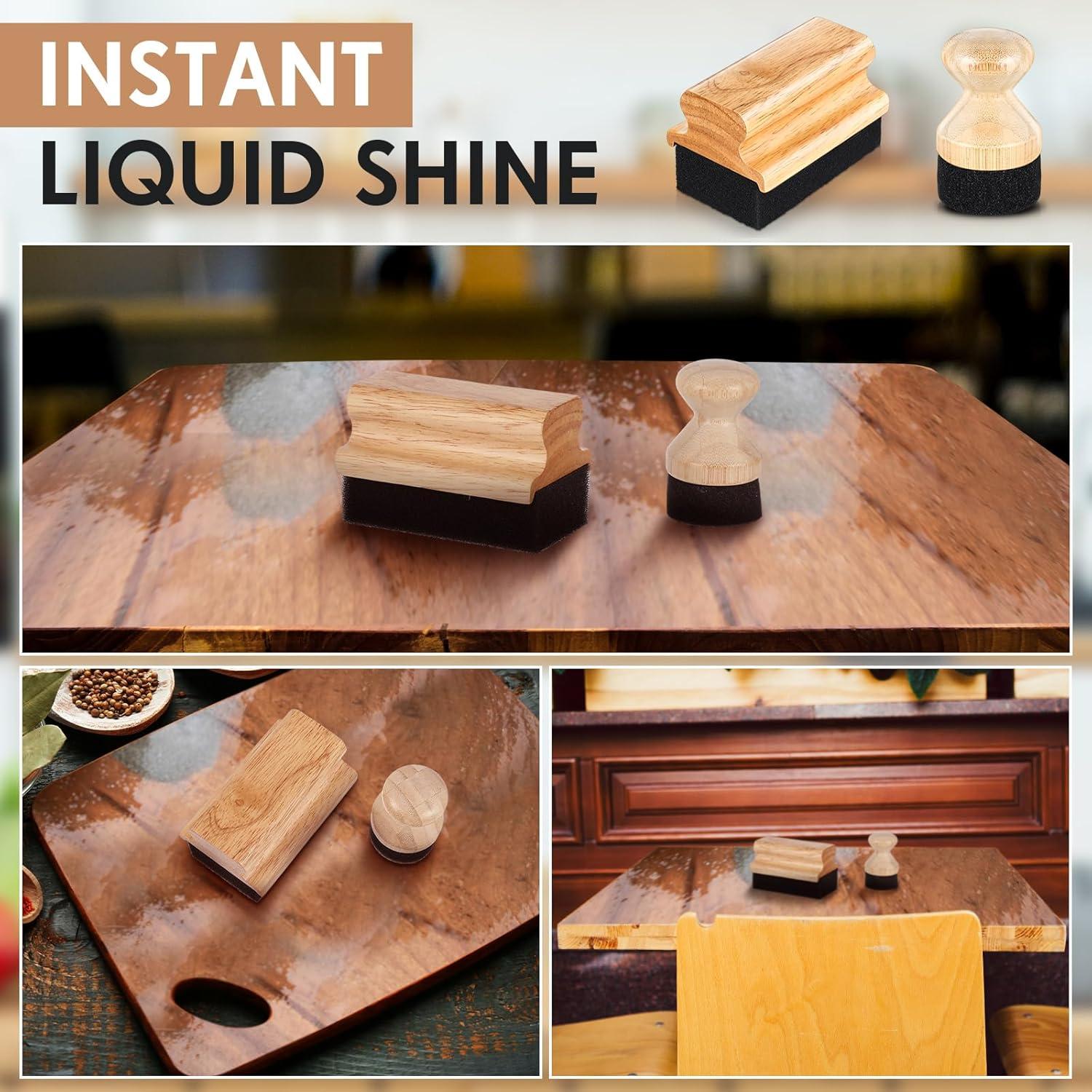 Aplicador de Cera de Aceite Qinyoung 2 Pcs para Tablas de Cortar