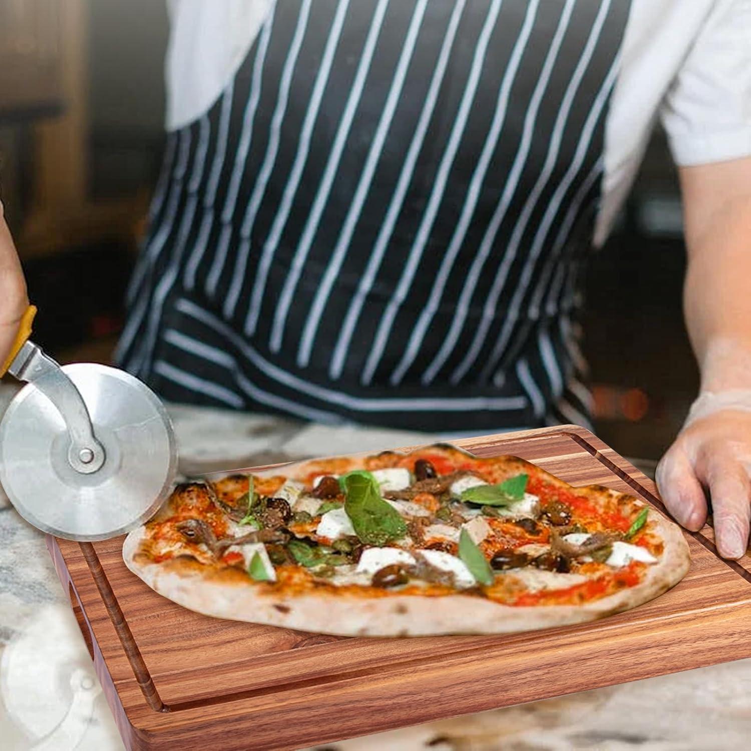 Tabla de Cortar de Madera de Acacia GAOMON 50.8x38.1 cm con Mango