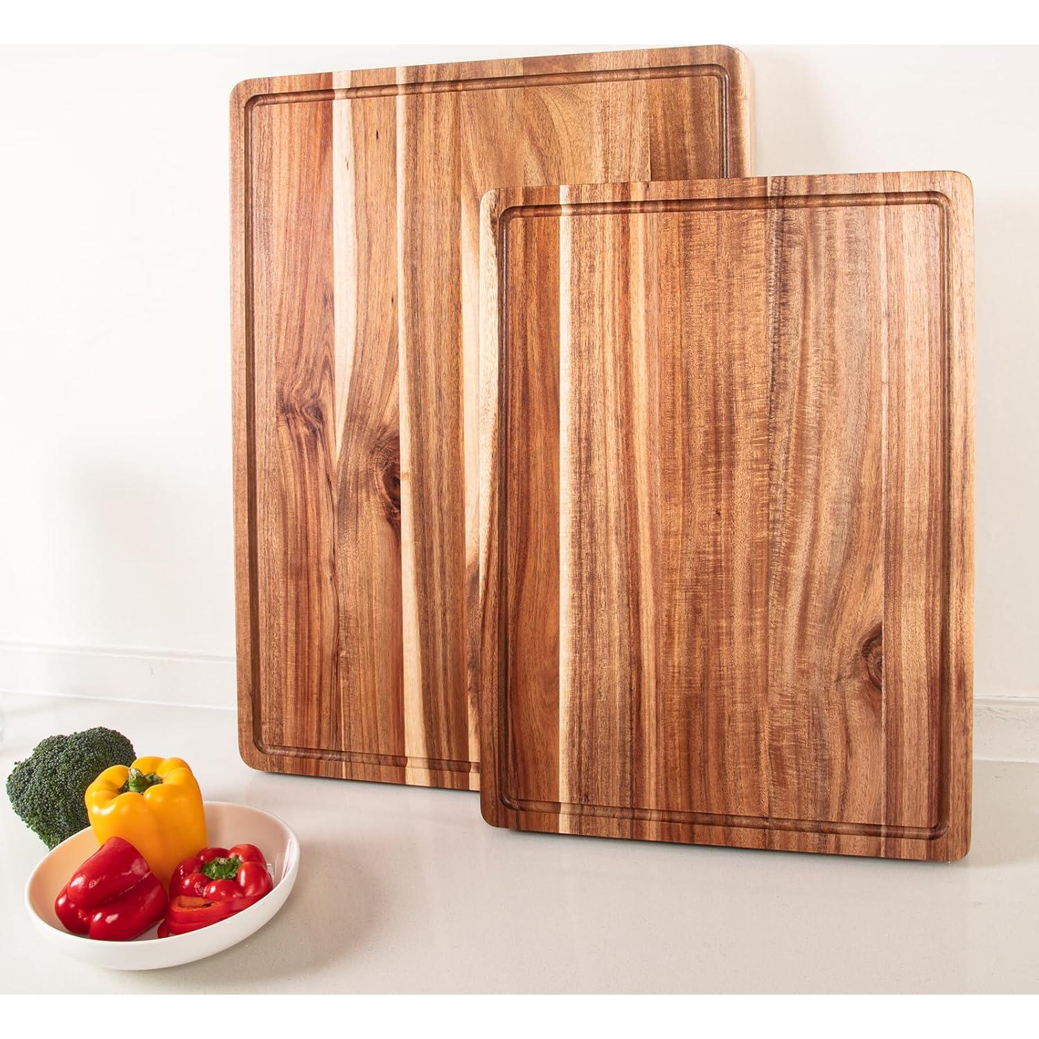 Tabla de Cortar de Madera de Acacia GAOMON 50.8x38.1 cm con Mango