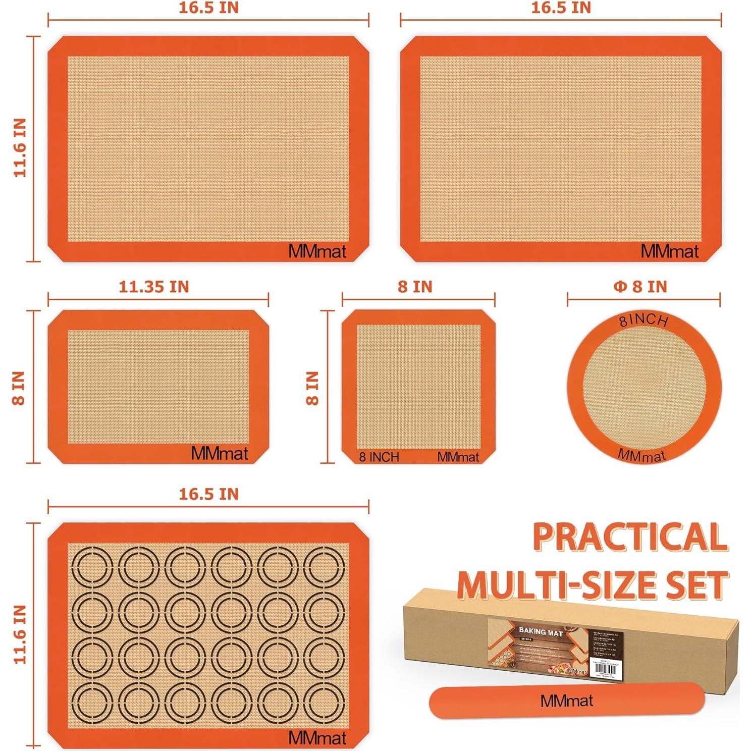 Tapas de Silicona para Hornear MMMAT - Juego de 6 Antiadherentes