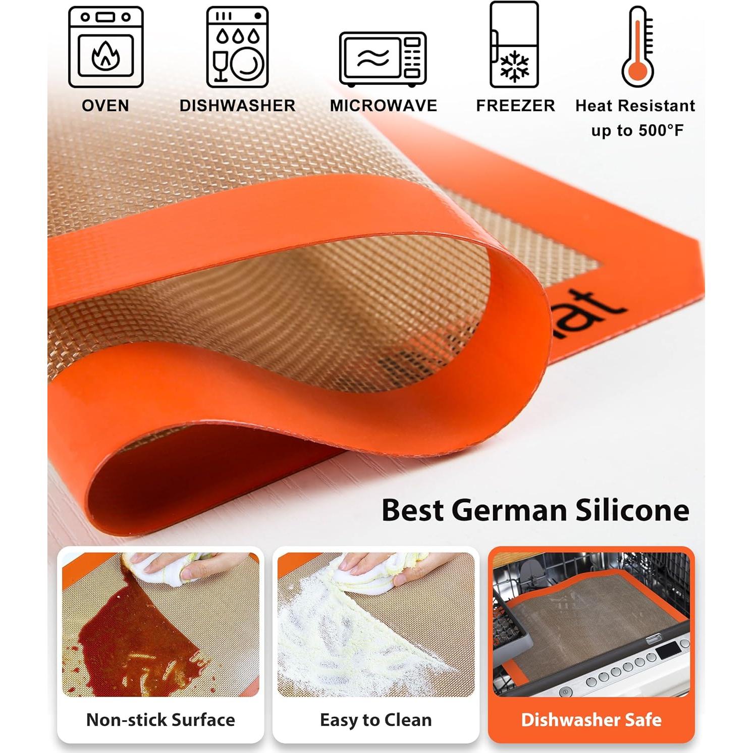 Tapas de Silicona para Hornear MMMAT - Juego de 6 Antiadherentes