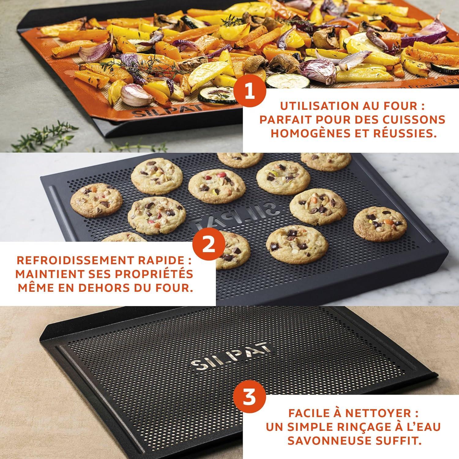 Bandeja de Hornear Perforada Silpat 29.5x41.9 cm Aluminio