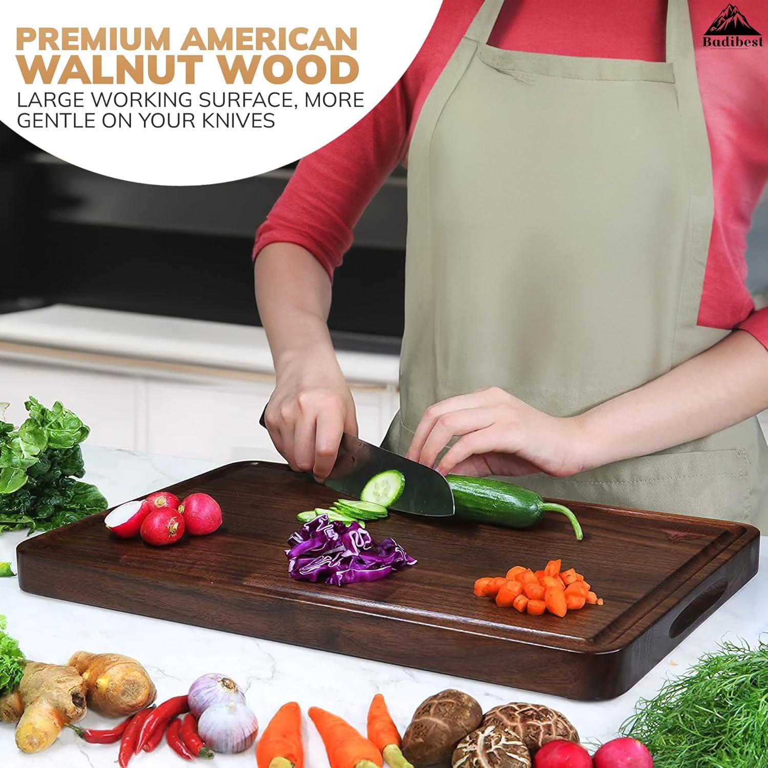 Tabla de Cortar de Madera de Nogal Badibest 45.72x30.48 cm