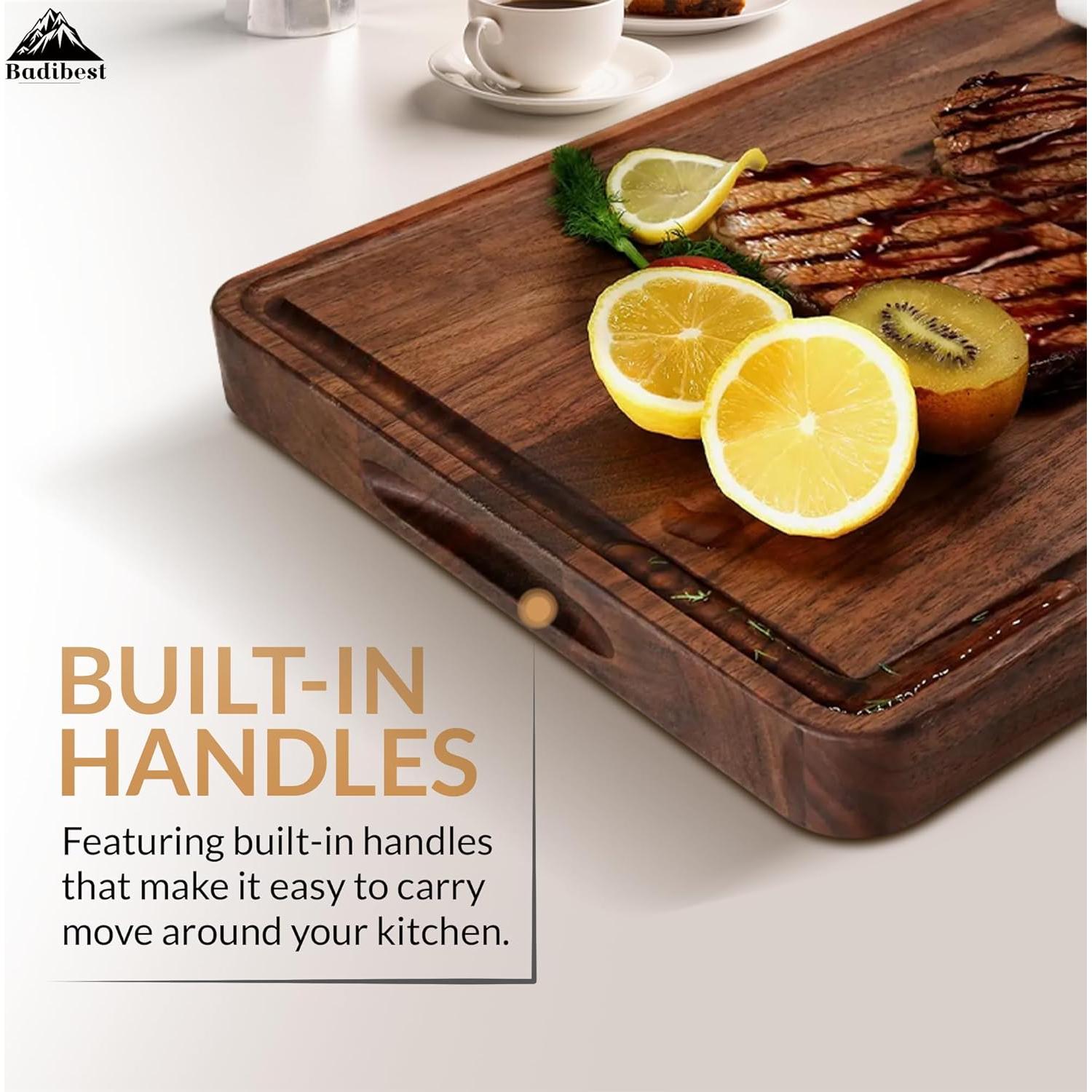 Tabla de Cortar de Madera de Nogal Badibest 45.72x30.48 cm
