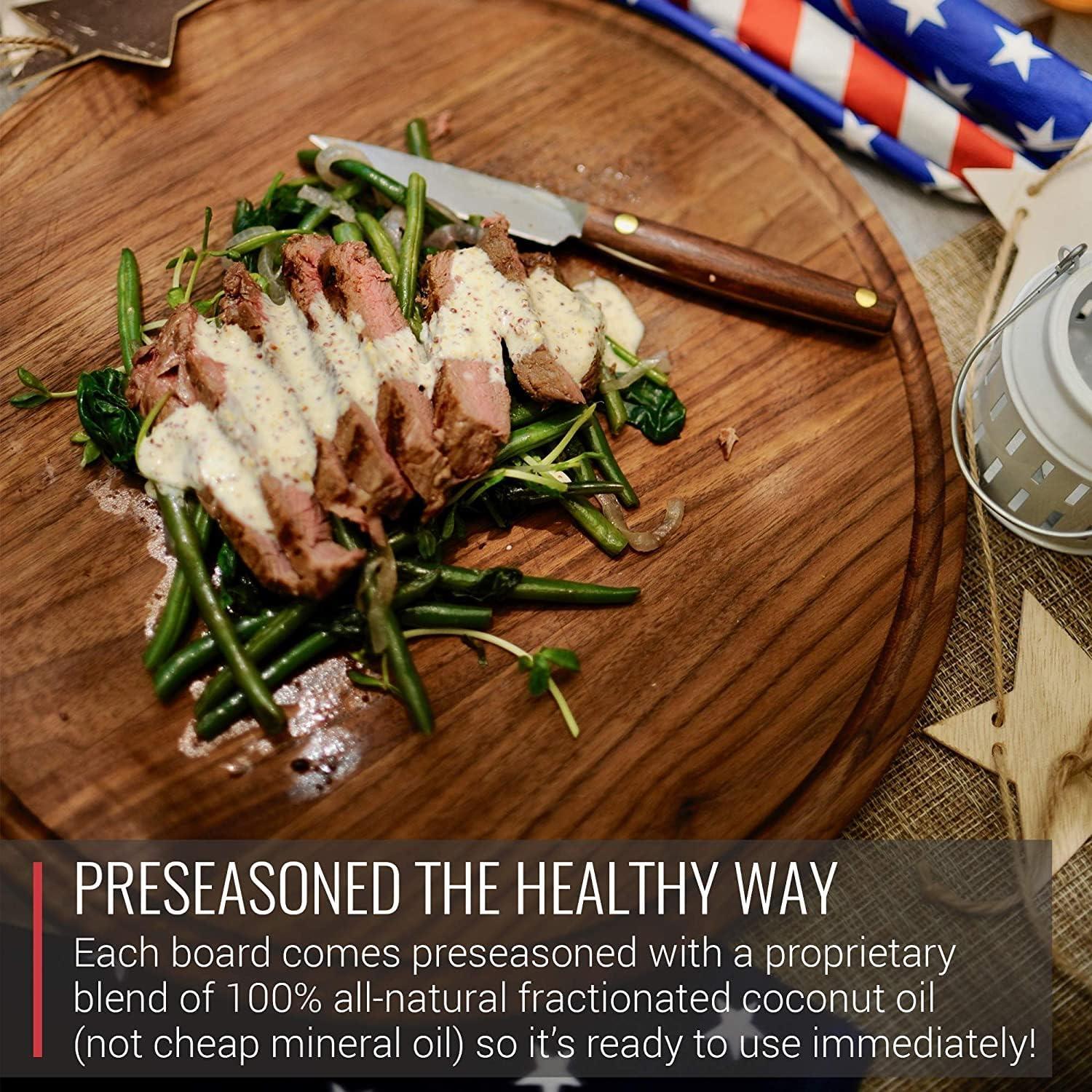 Tabla de Cortar Redonda de Nogal Virginia Boys 34.29 cm