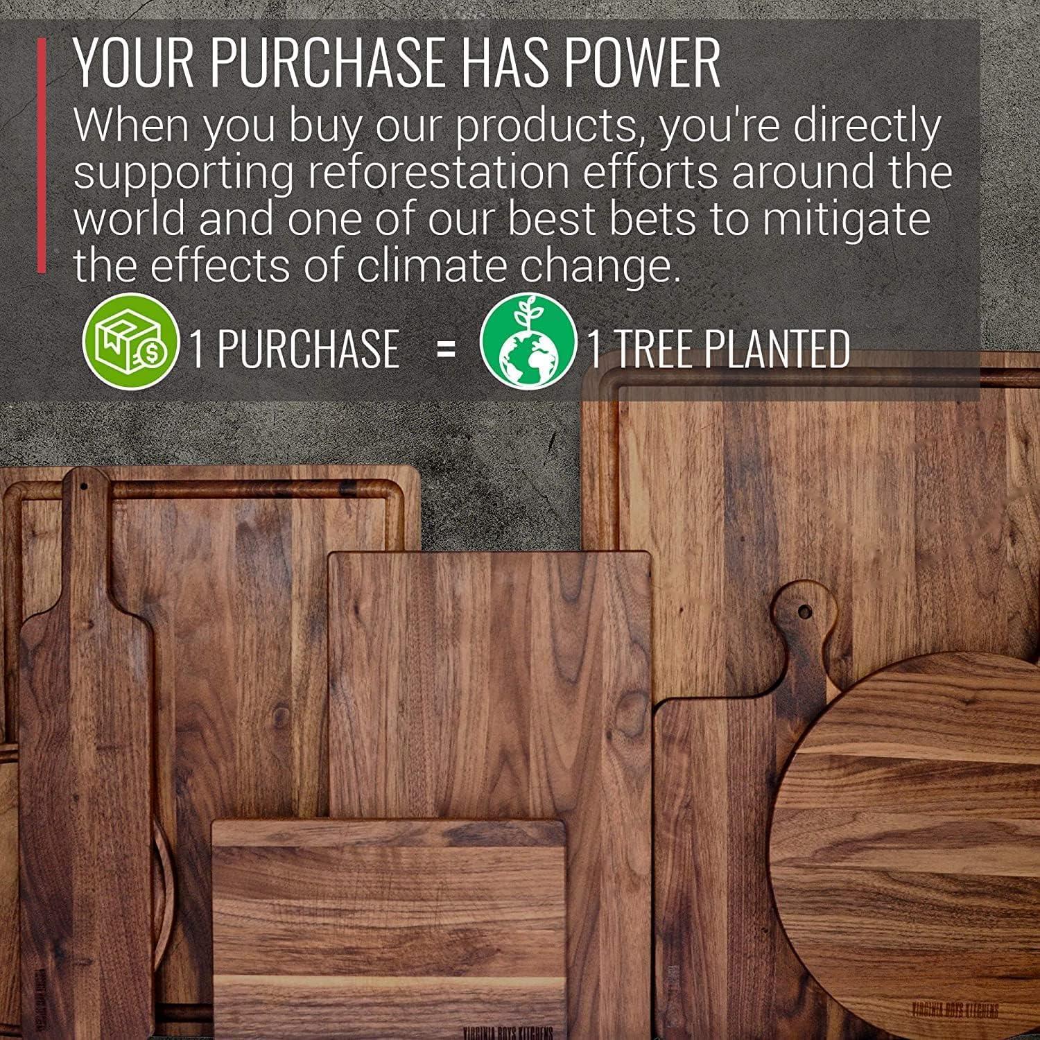 Tabla de Cortar Redonda de Nogal Virginia Boys 34.29 cm