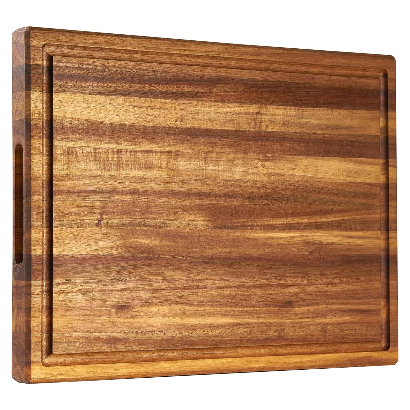 Tabla de Cortar Grande COZIFA de Acacia 43.2x30.5cm con Canal