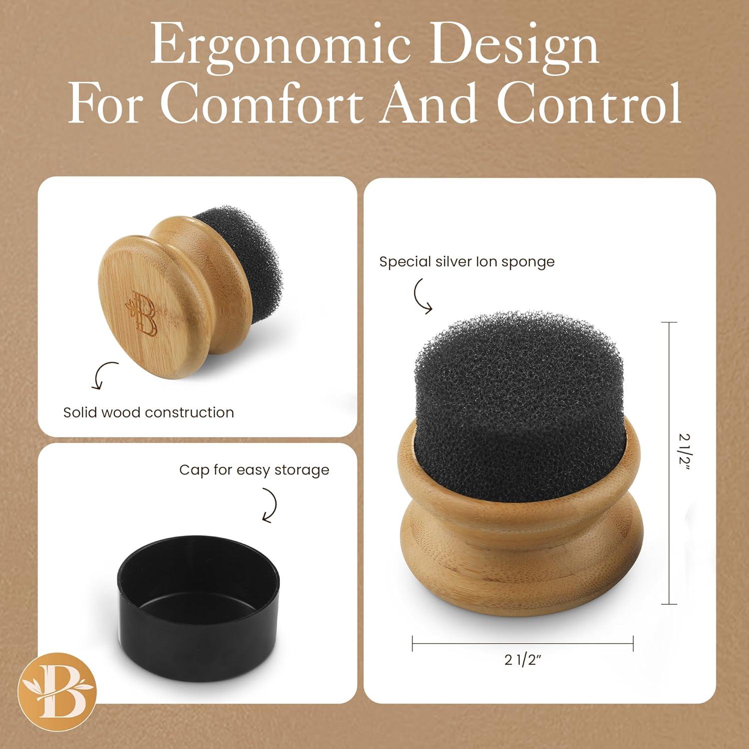 Aplicador de Aceite Bambüsi con Esponja Tratada - 6.86 cm