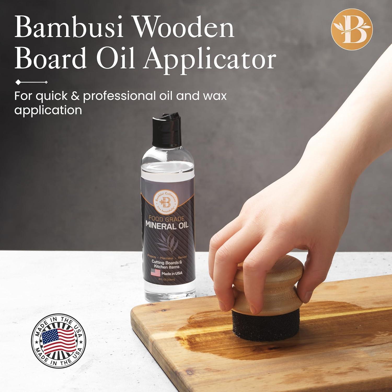 Aplicador de Aceite Bambüsi con Esponja Tratada - 6.86 cm