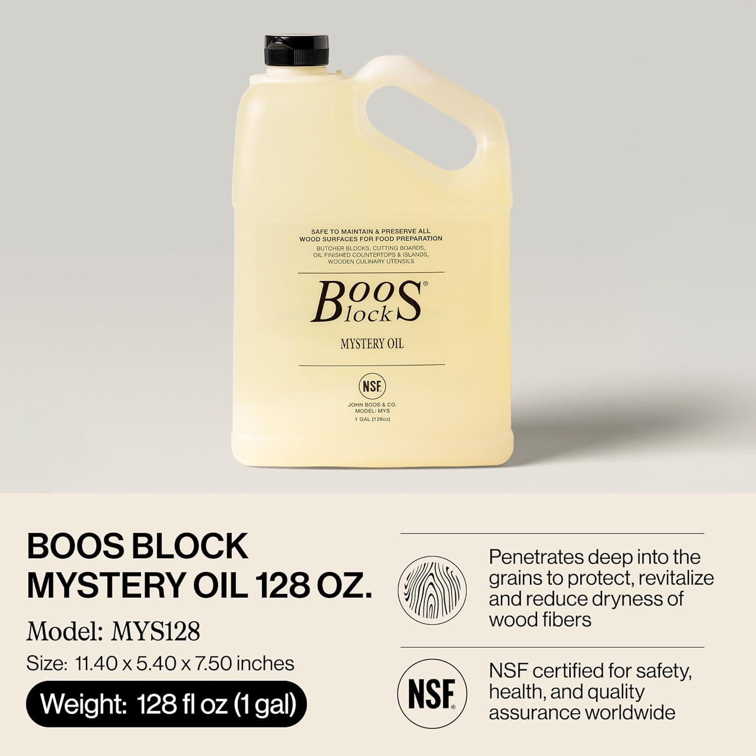 Aceite Mineral John Boos 3.78 L para Madera - Acondicionador