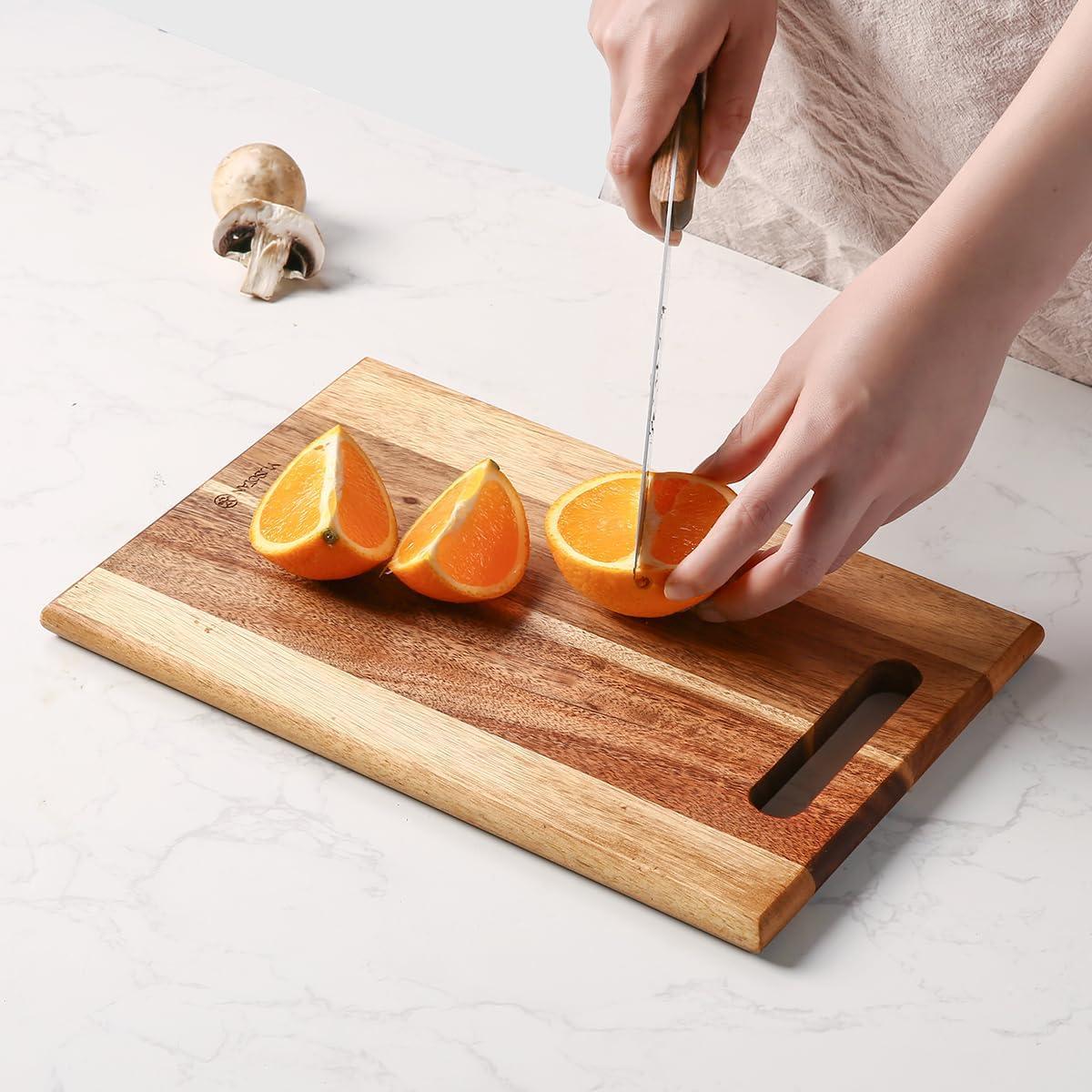 Juego de 3 Tablas de Cortar de Madera Acacia YUSOTAN