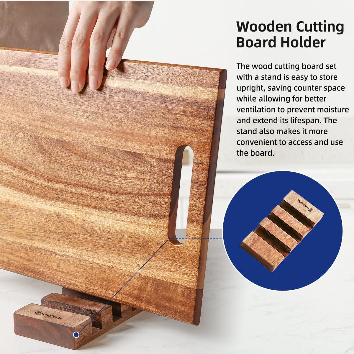 Juego de 3 Tablas de Cortar de Madera Acacia YUSOTAN