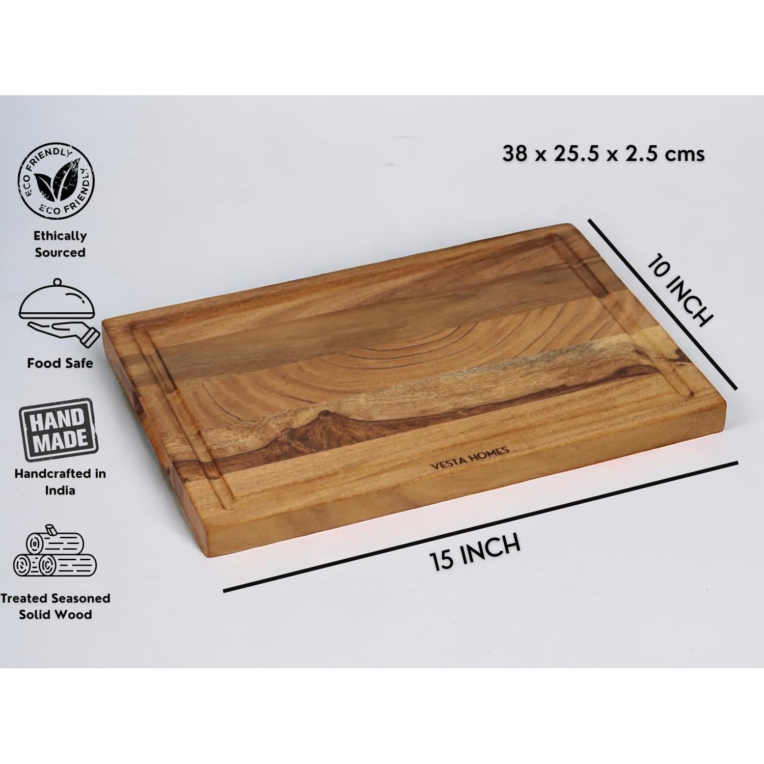 Tabla de Cortar y Servir Vesta Homes Madera Acacia 38x25 cm