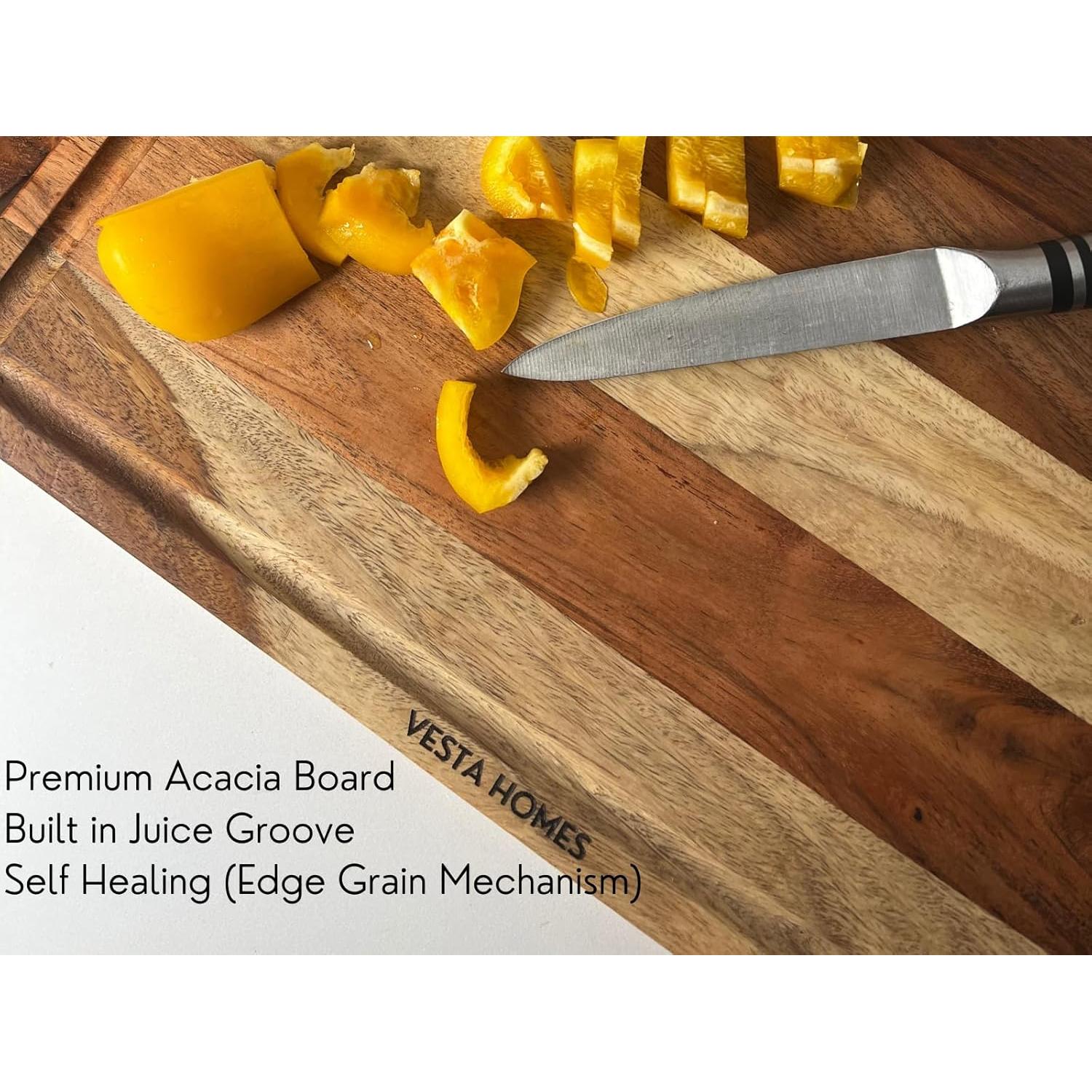 Tabla de Cortar y Servir Vesta Homes Madera Acacia 38x25 cm