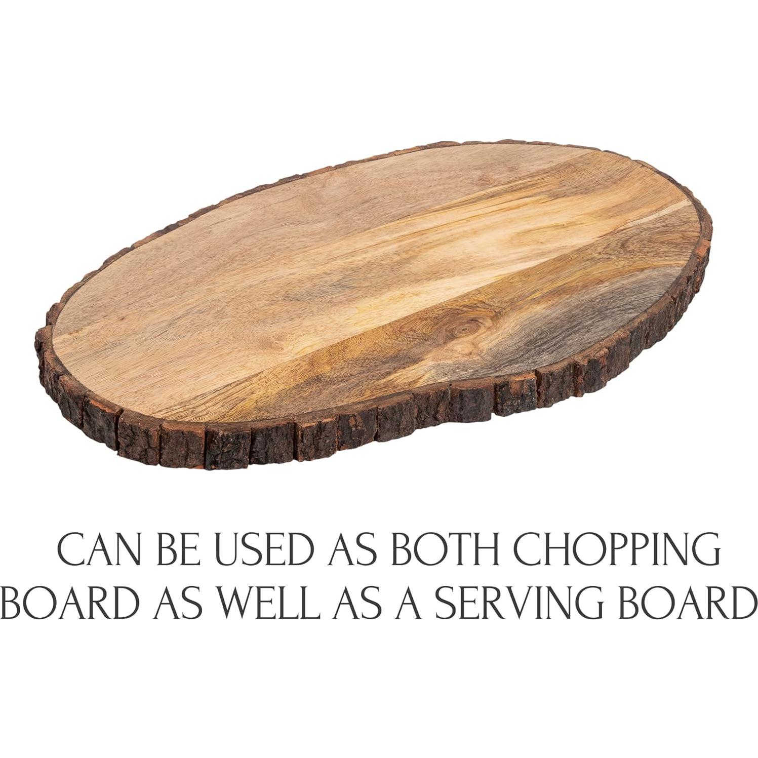 Tabla de Cortar Ovalada de Madera GoCraft 43x25 cm