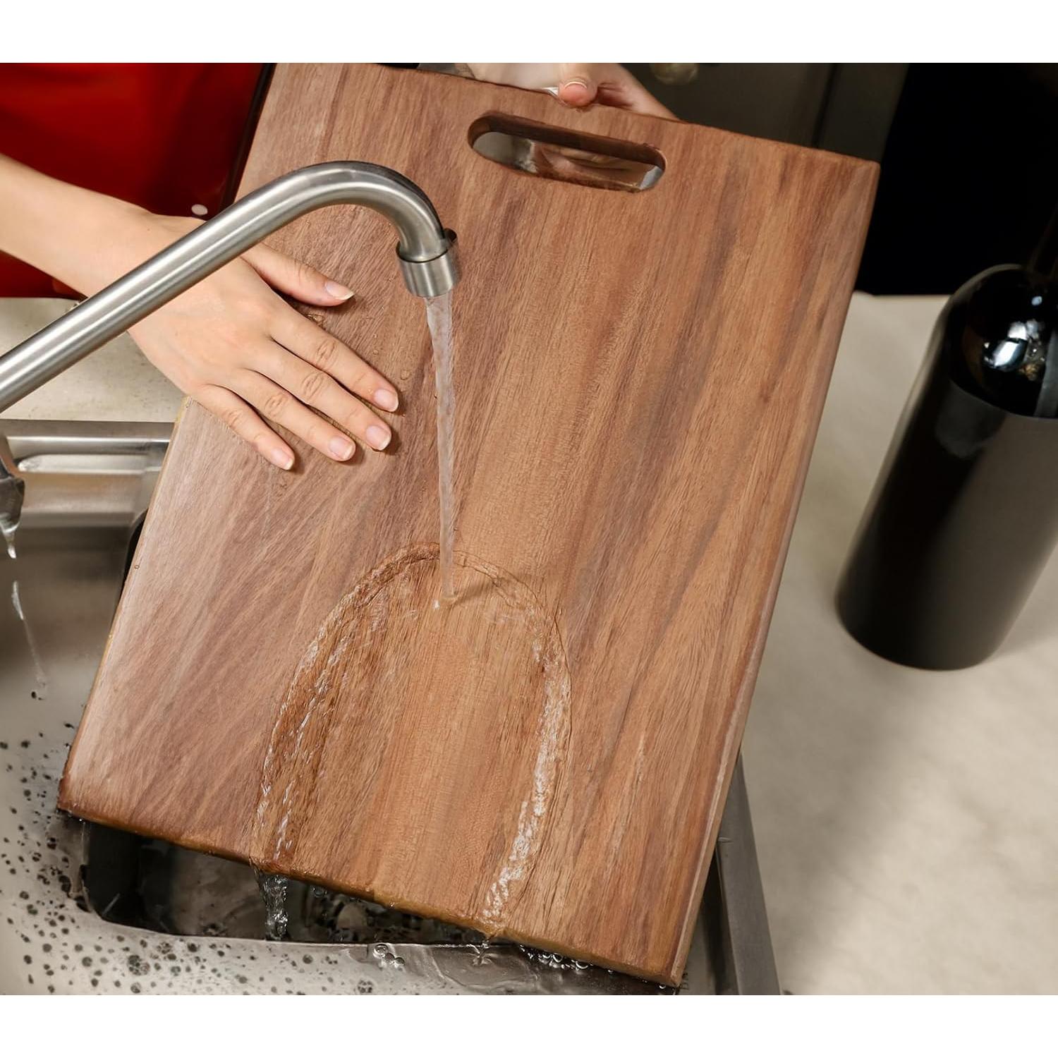 Juego de 3 Tablas de Cortar de Madera de Acacia Cintika