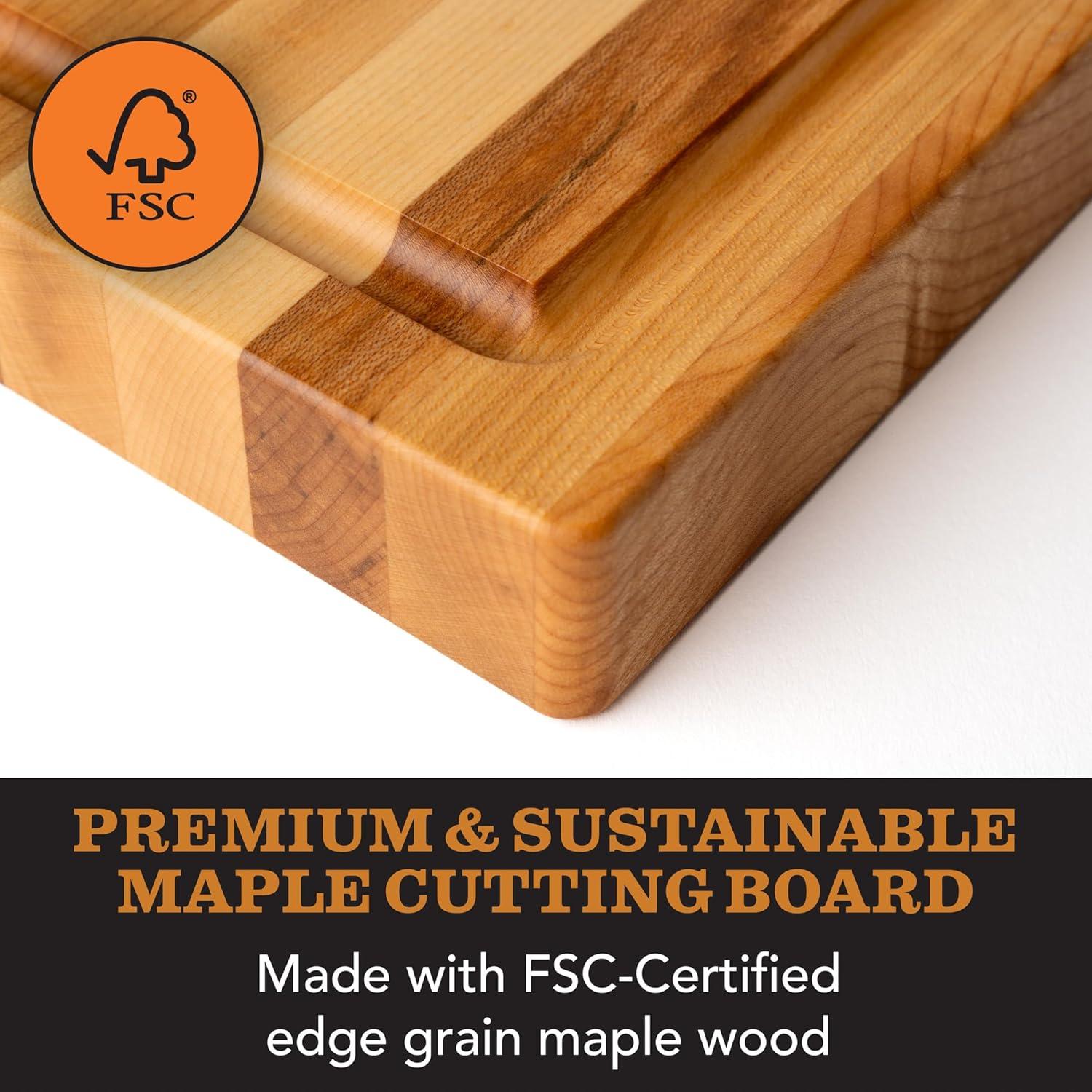 Tabla de Cortar de Madera de Arce CLARK'S 45.72x30.48cm