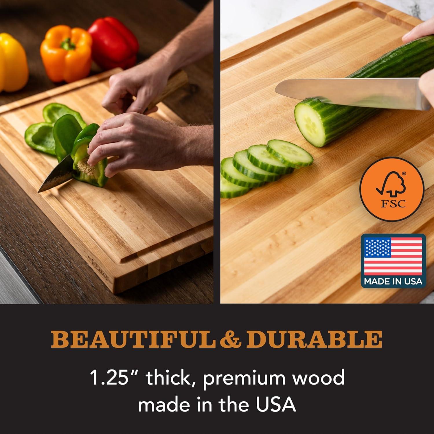 Tabla de Cortar de Madera de Arce CLARK'S 45.72x30.48cm