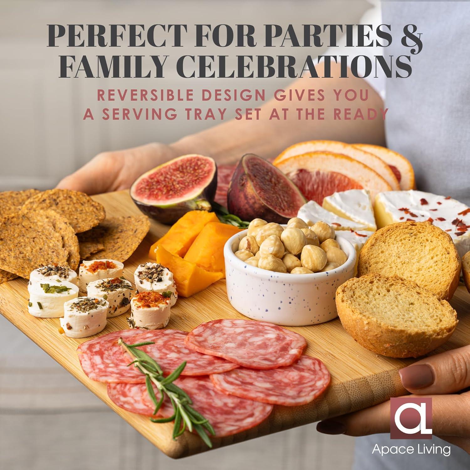 Juego de 3 Tablas de Cortar de Bambú Apace Living con Canal