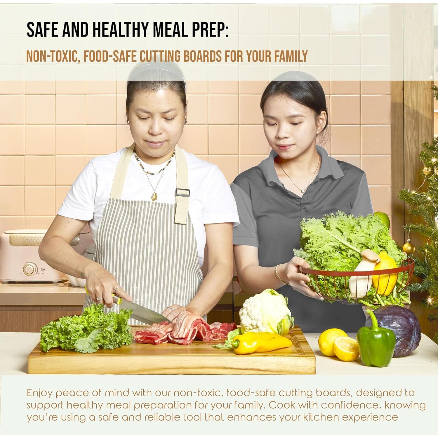 Tabla de Cortar Cuadrada de Madera de Acacia Bear Chop 35.56 cm