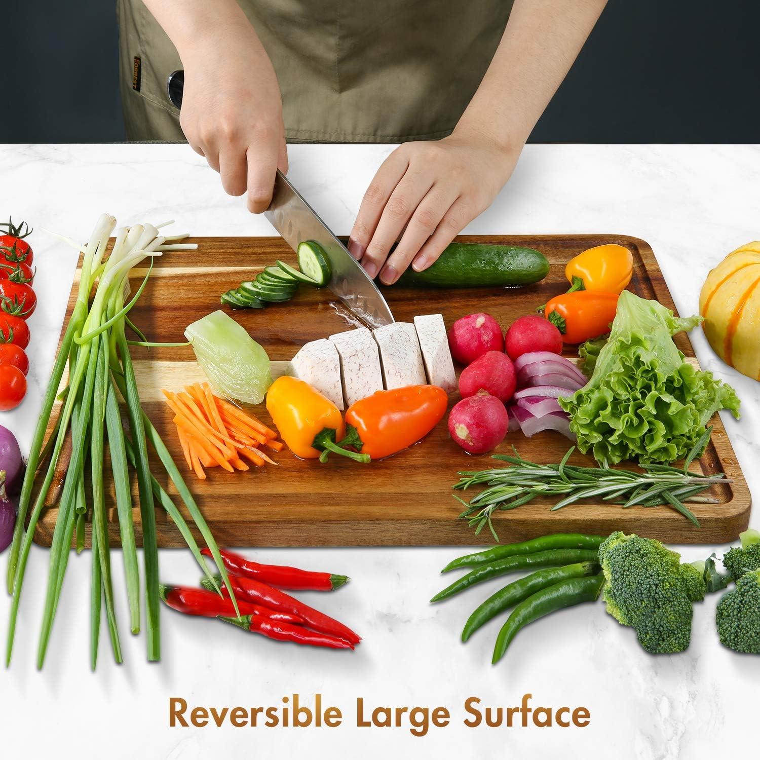 Juego de Tablas de Cortar de Madera AZRHOM - 4 Piezas Acacia